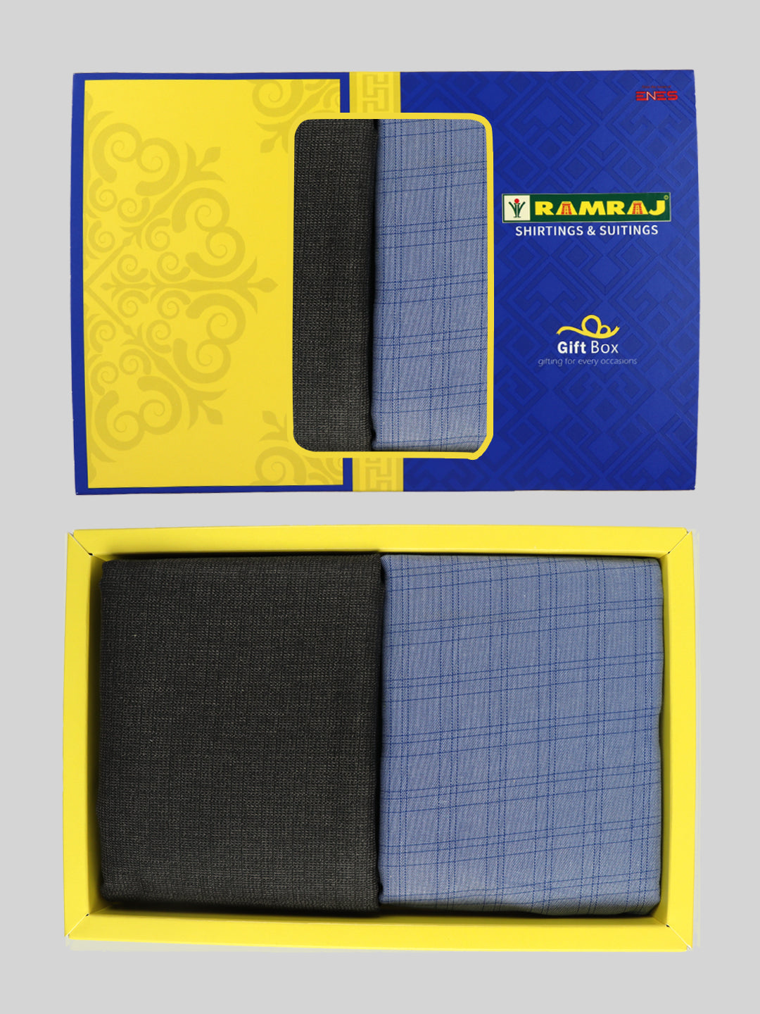 Men Cotton Blend Checked Shirting & Suiting Gift Box ME216