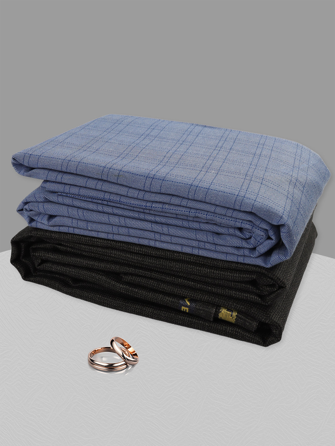 Men Cotton Blend Checked Shirting & Suiting Gift Box ME216