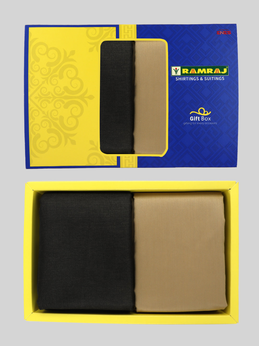 Men Cotton Blend Plain Shirting & Suiting Gift Box ME205