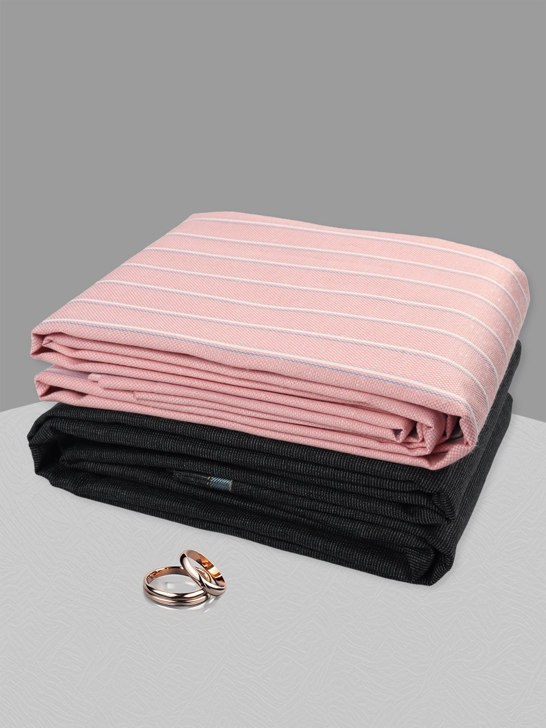 Men Cotton Blend Striped Shirting & Suiting Gift Box ME207