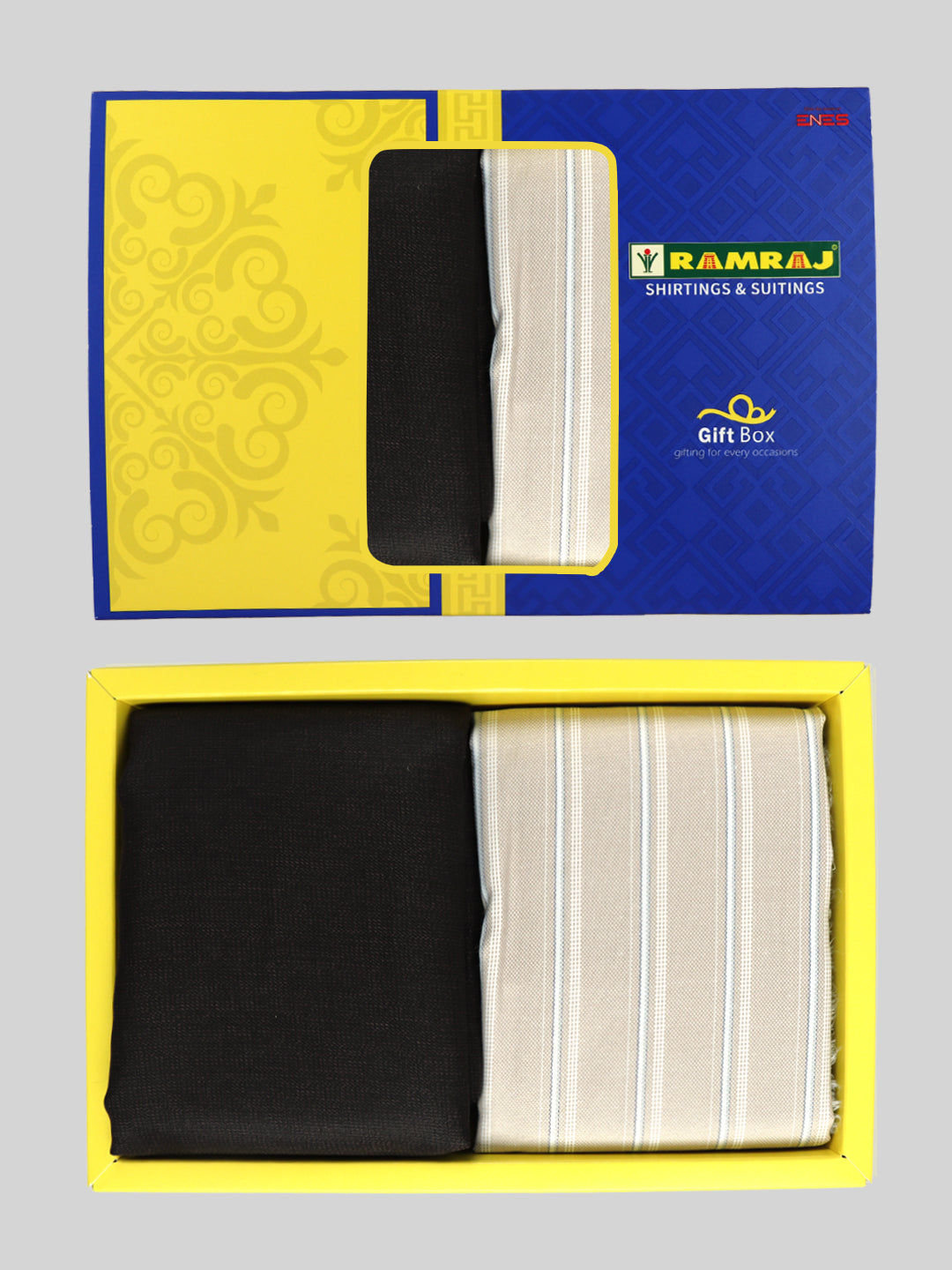 Men Cotton Blend Striped Shirting & Suiting Gift Box ME209
