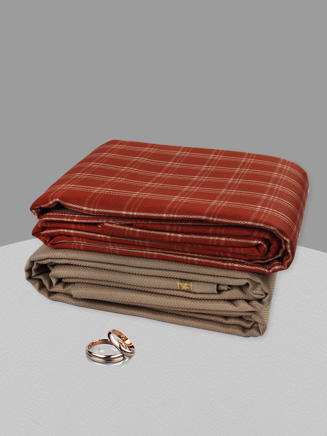 Men Cotton Blend Checked Shirting & Suiting Gift Box ME213
