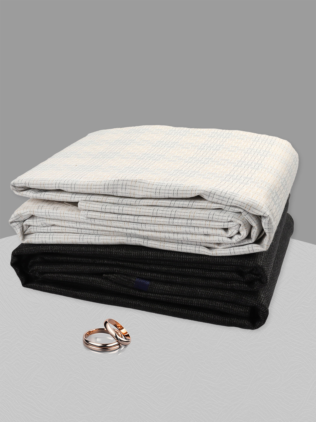 Men Cotton Blend Checked Shirting & Suiting Gift Box ME218