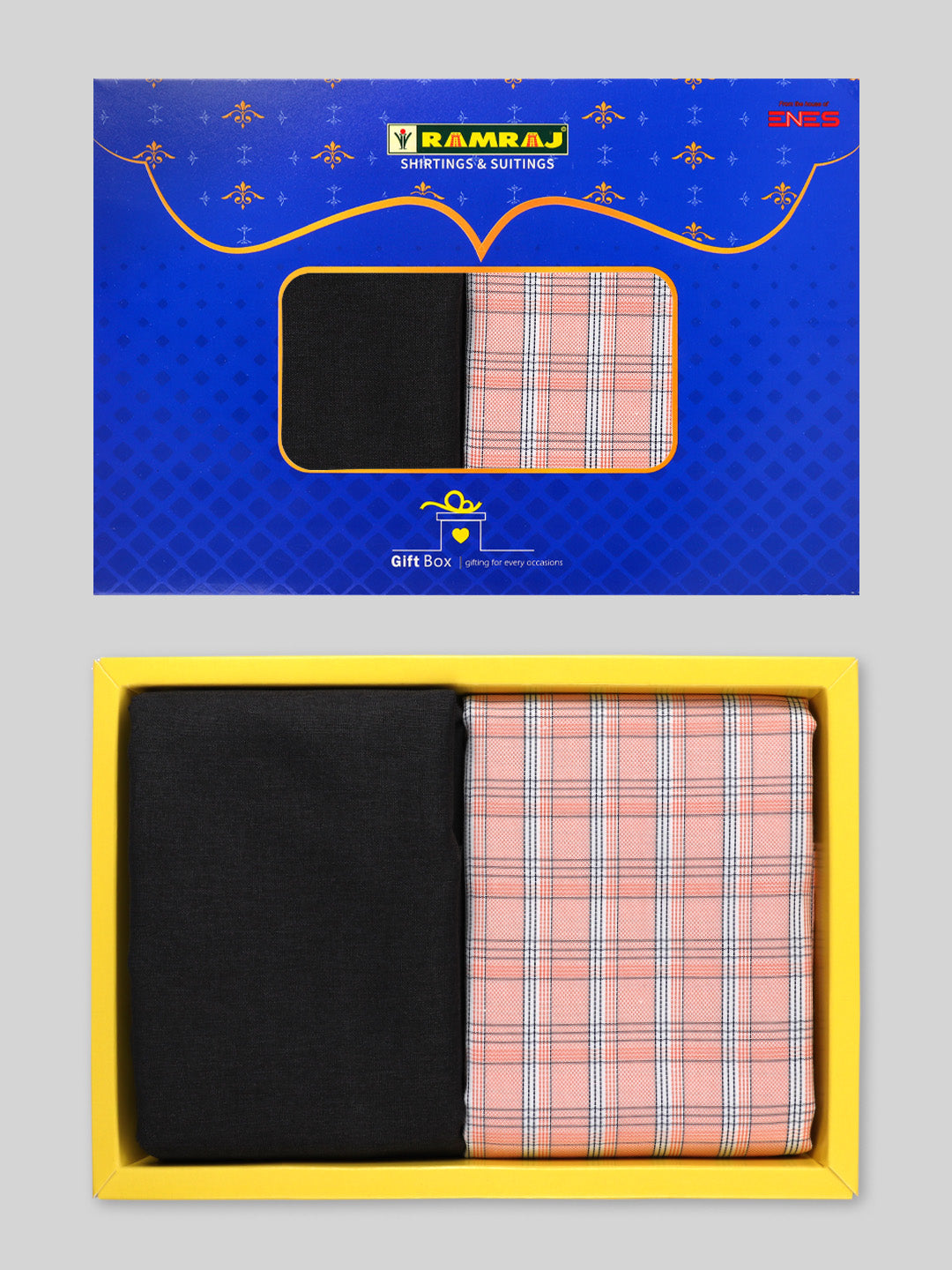 Mens Cotton Rich Checked Shirting & Suiting Gift Box ME147