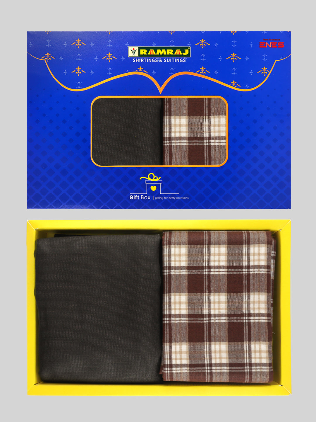 Men Cotton Checked Shirting & Suiting Gift Box ME189