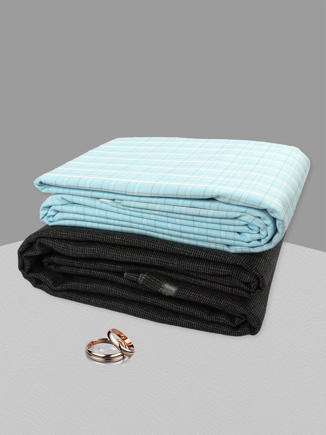 Men Cotton Blend Checked Shirting & Suiting Gift Box ME214