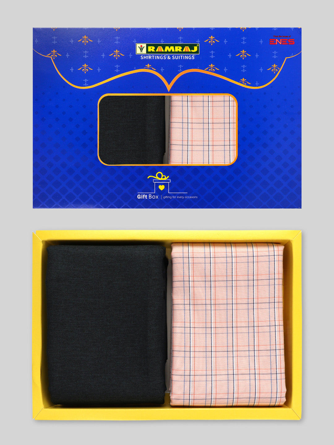 Mens Cotton Rich Checked Shirting & Suiting Gift Box ME148