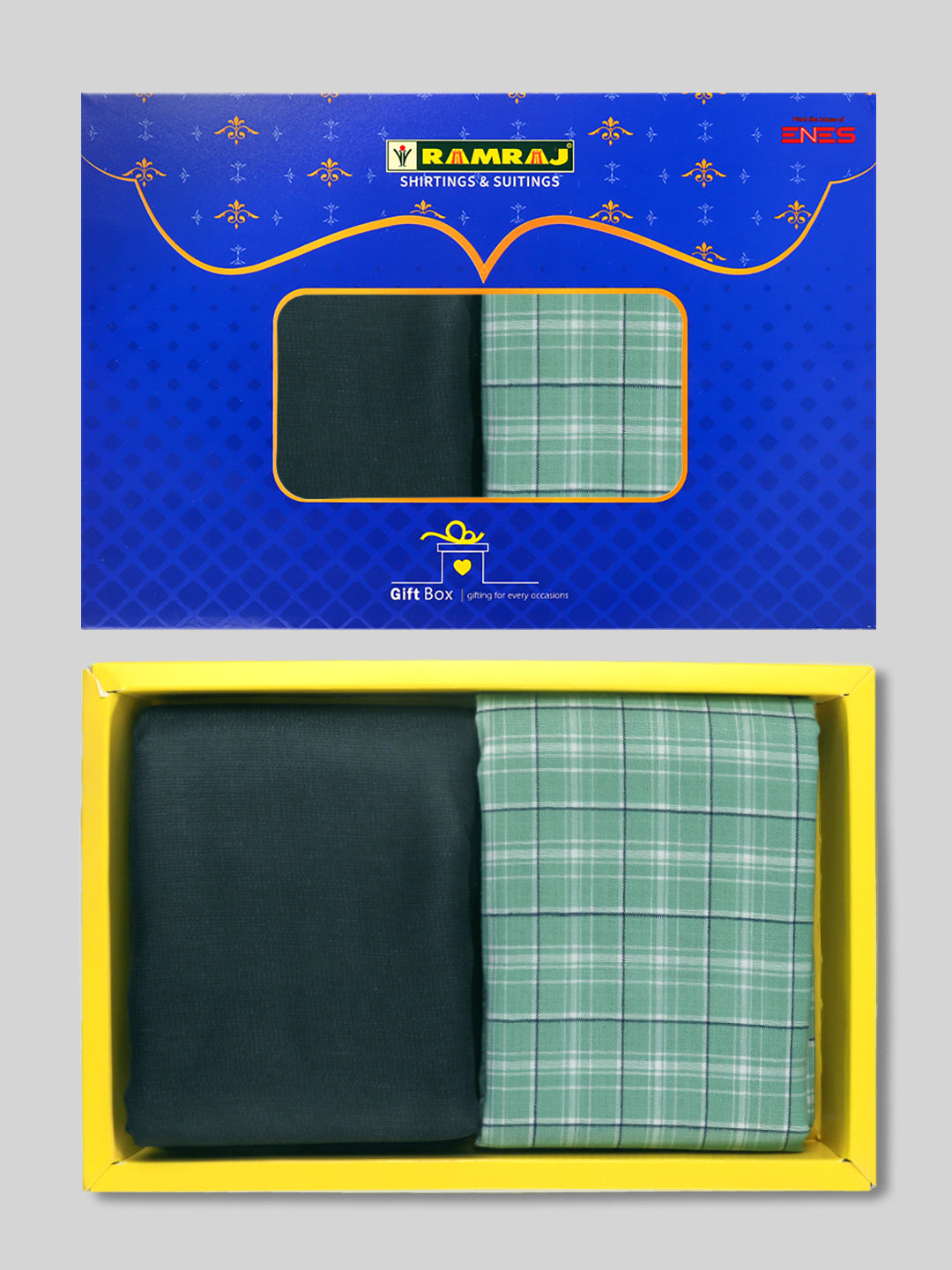 Mens Cotton Checked Shirting & Suiting Gift Box ME155