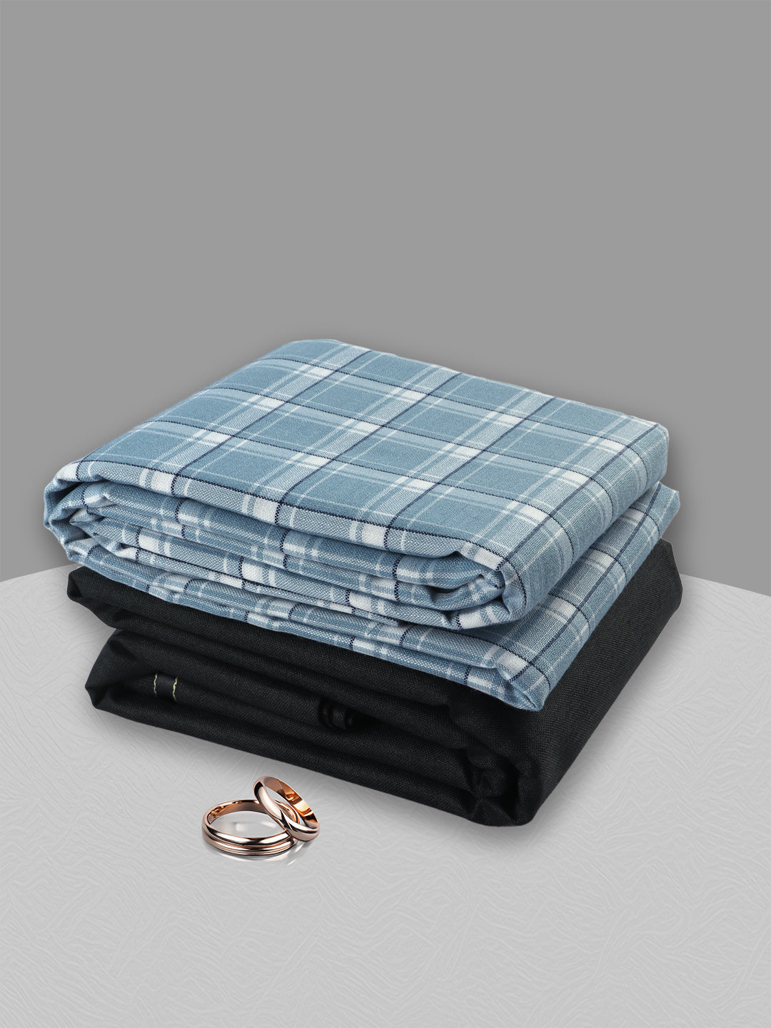 Men Cotton Checked Shirting & Suiting Gift Box ME190