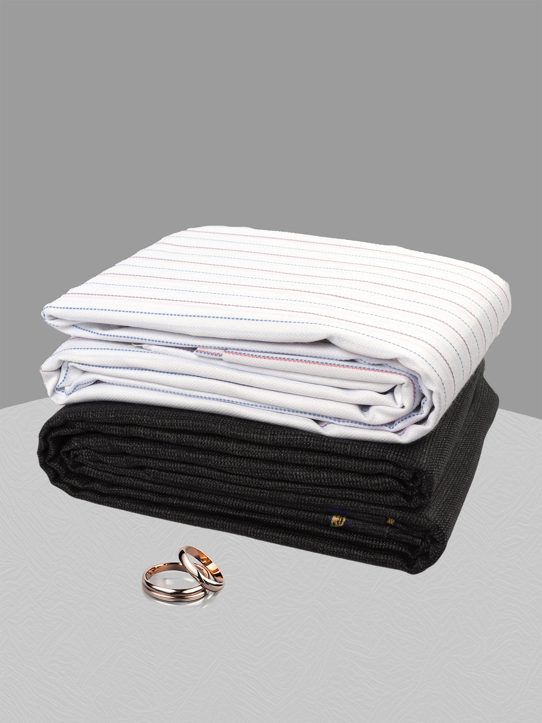 Men Cotton Blend Striped Shirting & Suiting Gift Box ME208