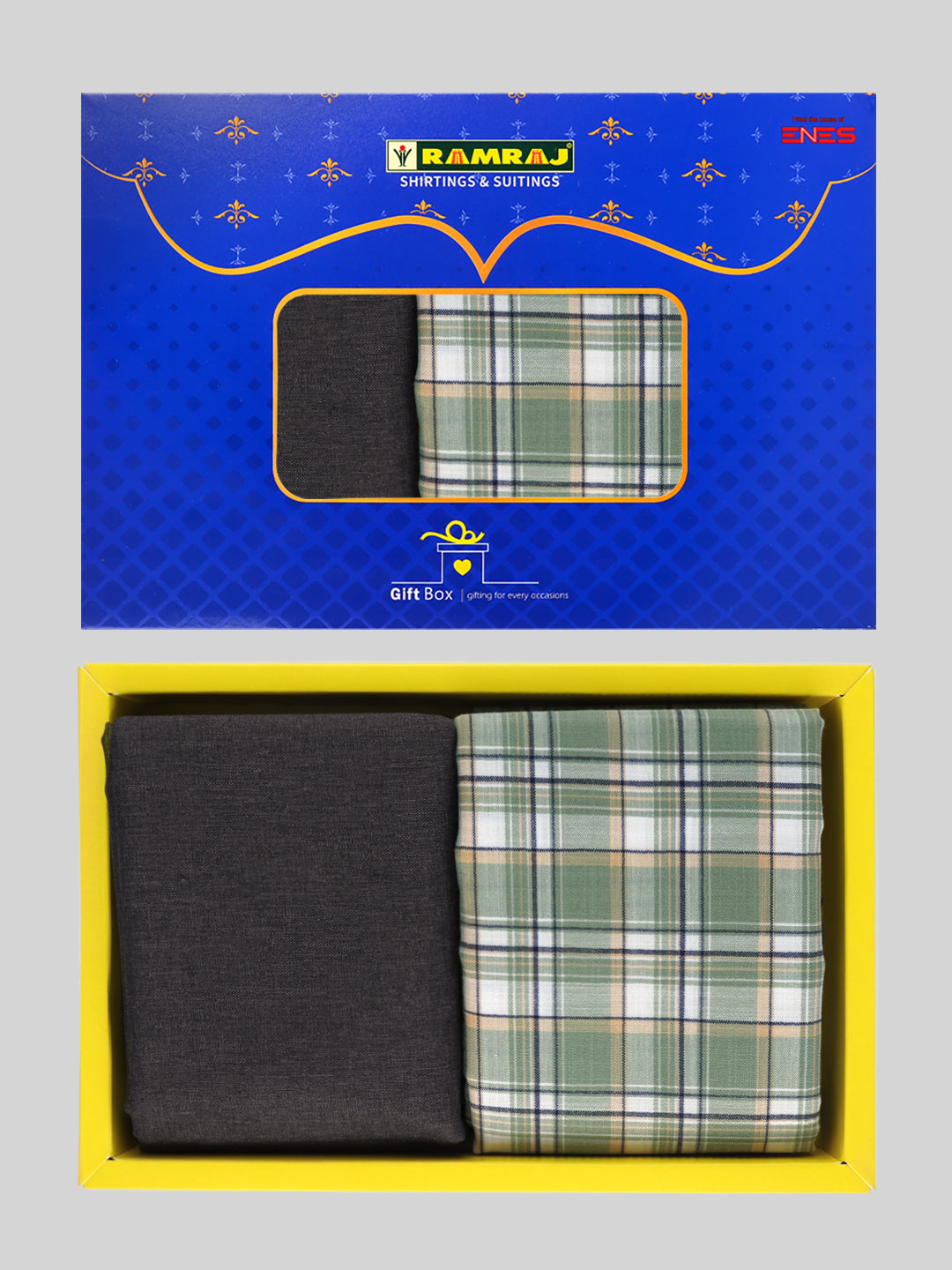 Men Cotton Checked Shirting & Suiting Gift Box ME191