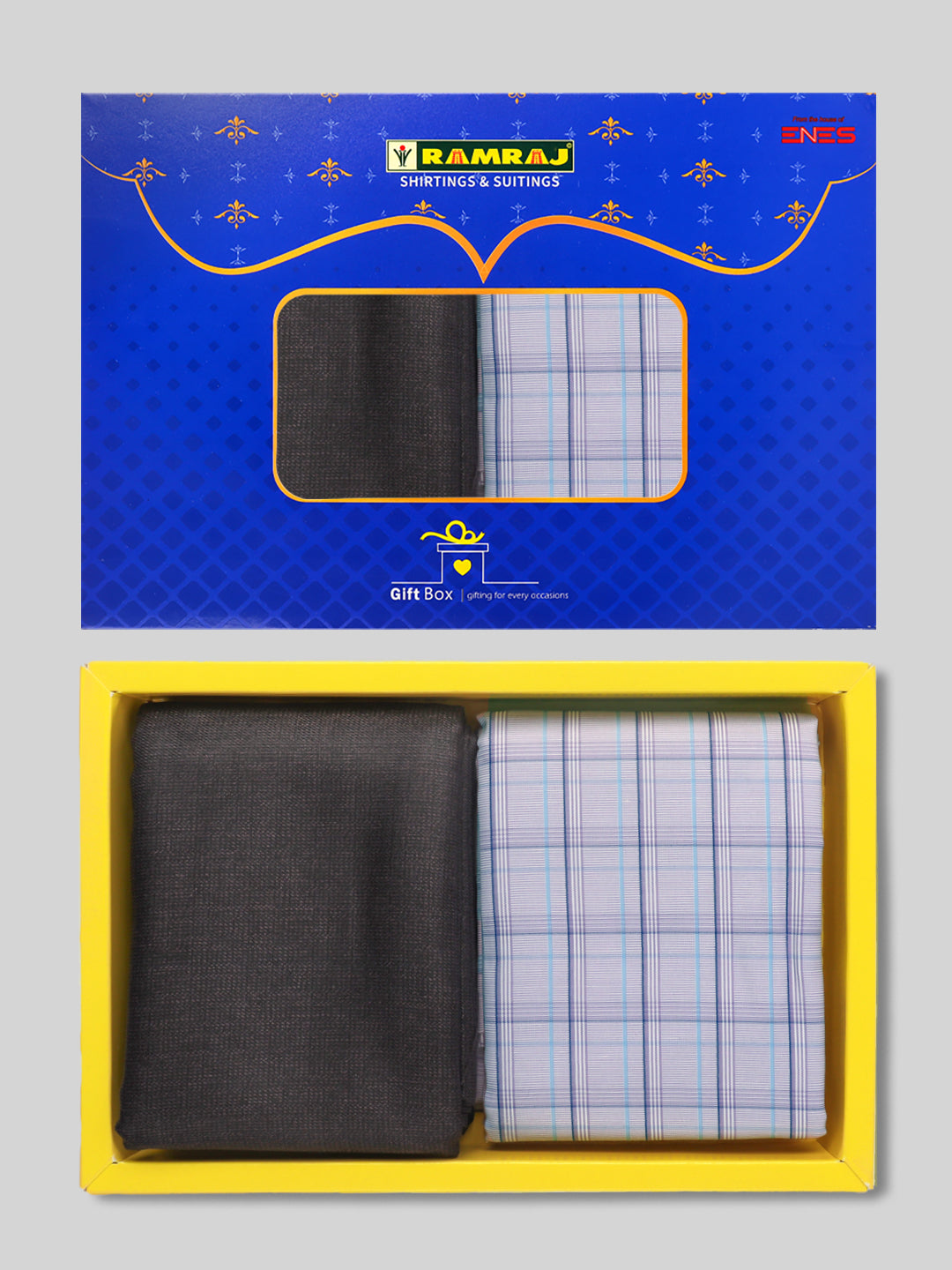 Mens Cotton Checked Shirting & Suiting Gift Box ME163