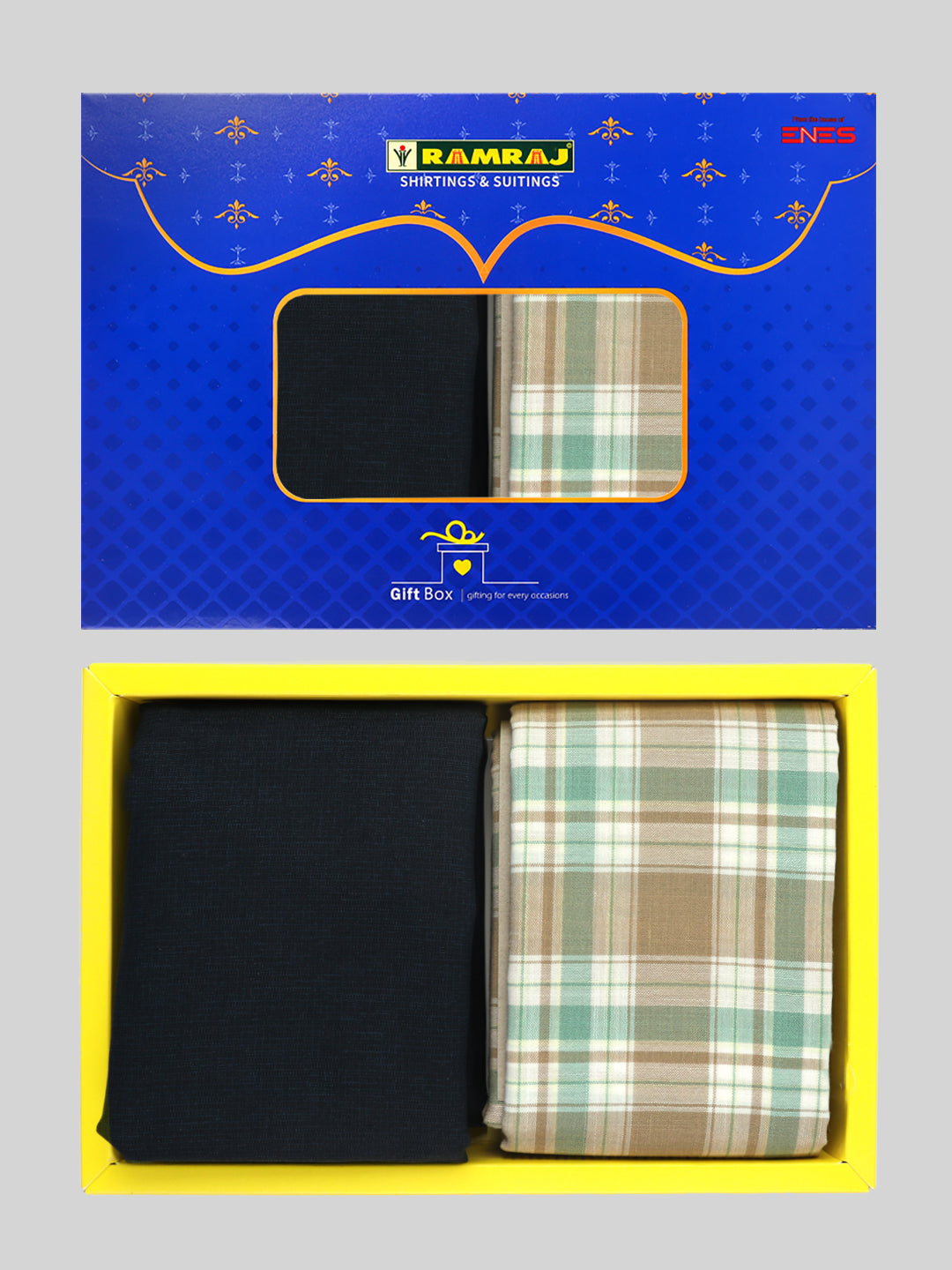 Mens Cotton Checked Shirting & Suiting Gift Box ME167