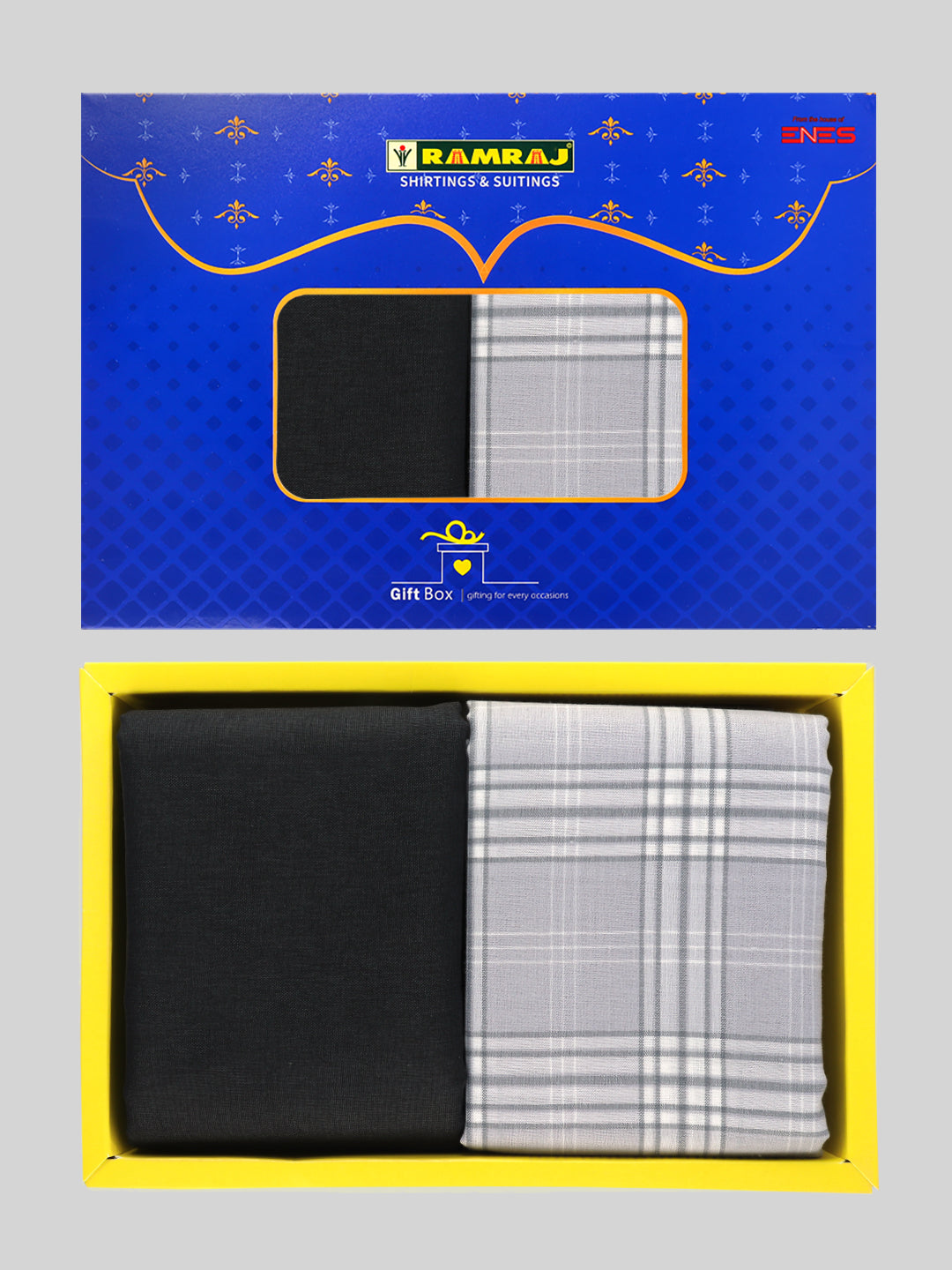 Men Cotton Checked Shirting & Suiting Gift Box ME188