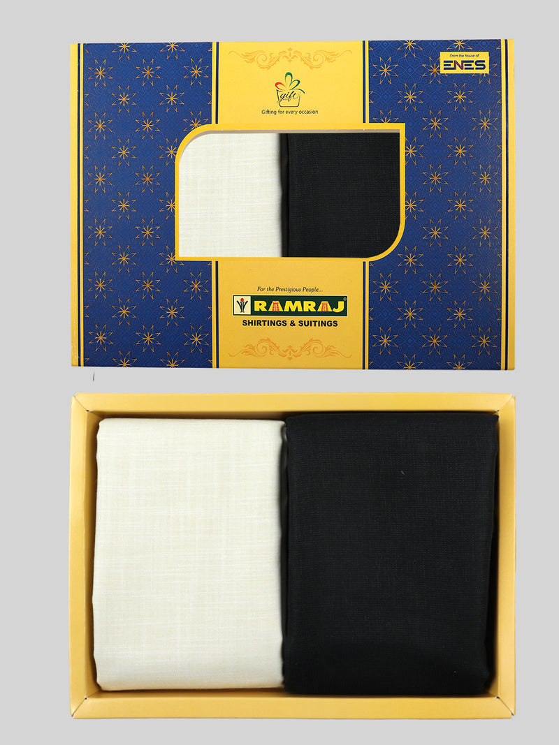 Cotton Plain Shirting & Suiting Gift Box Combo ME81