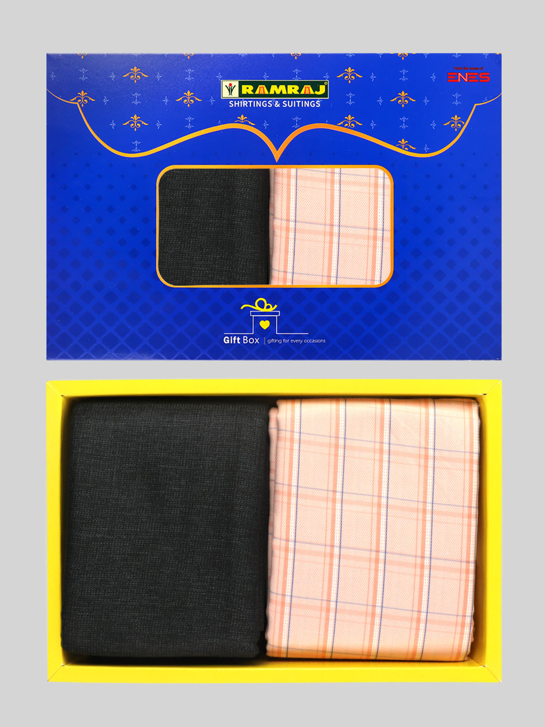 Mens Cotton Checked Shirting & Suiting Gift Box ME164