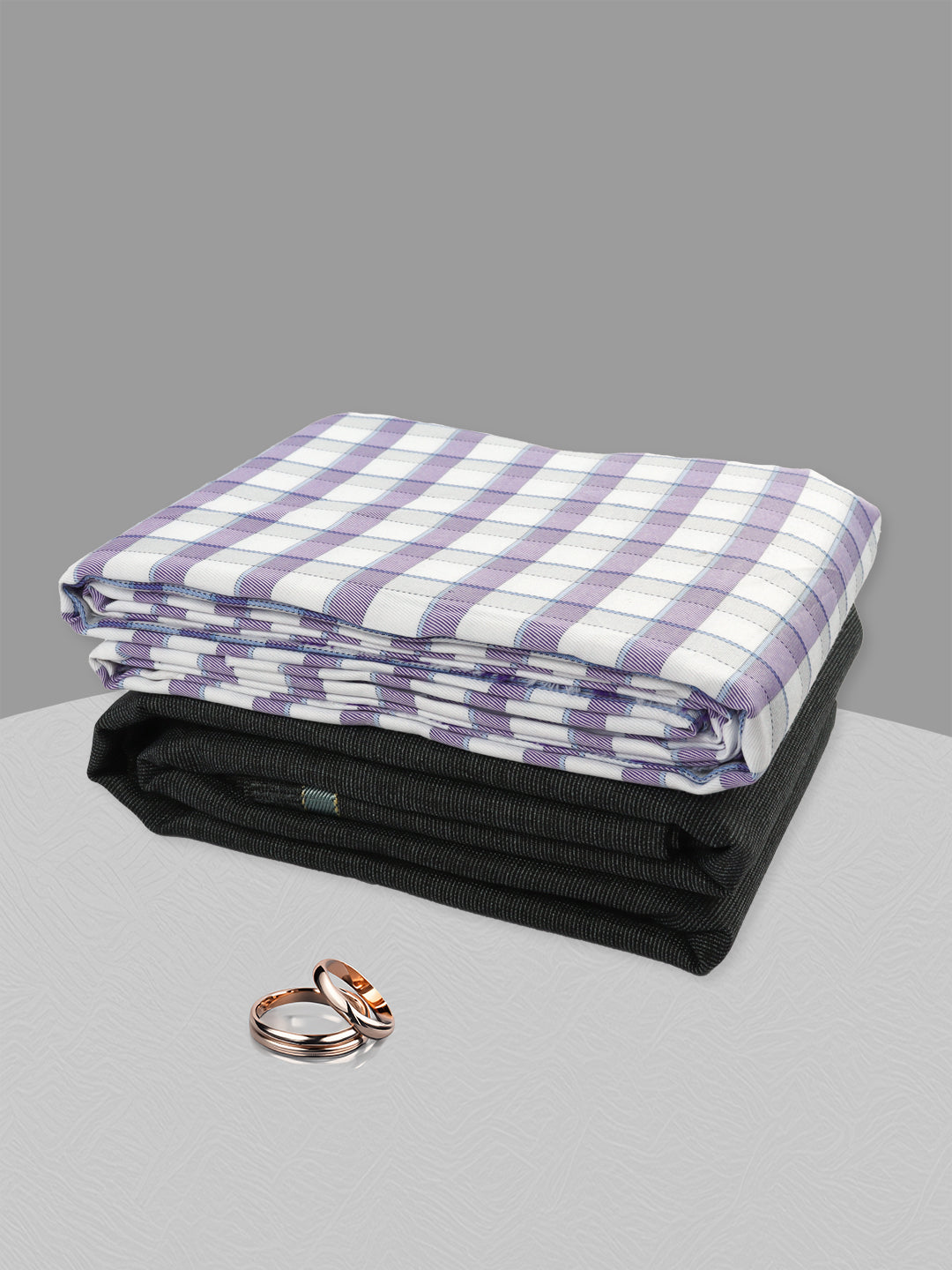 Men Cotton Blend Checked Shirting & Suiting Gift Box ME217