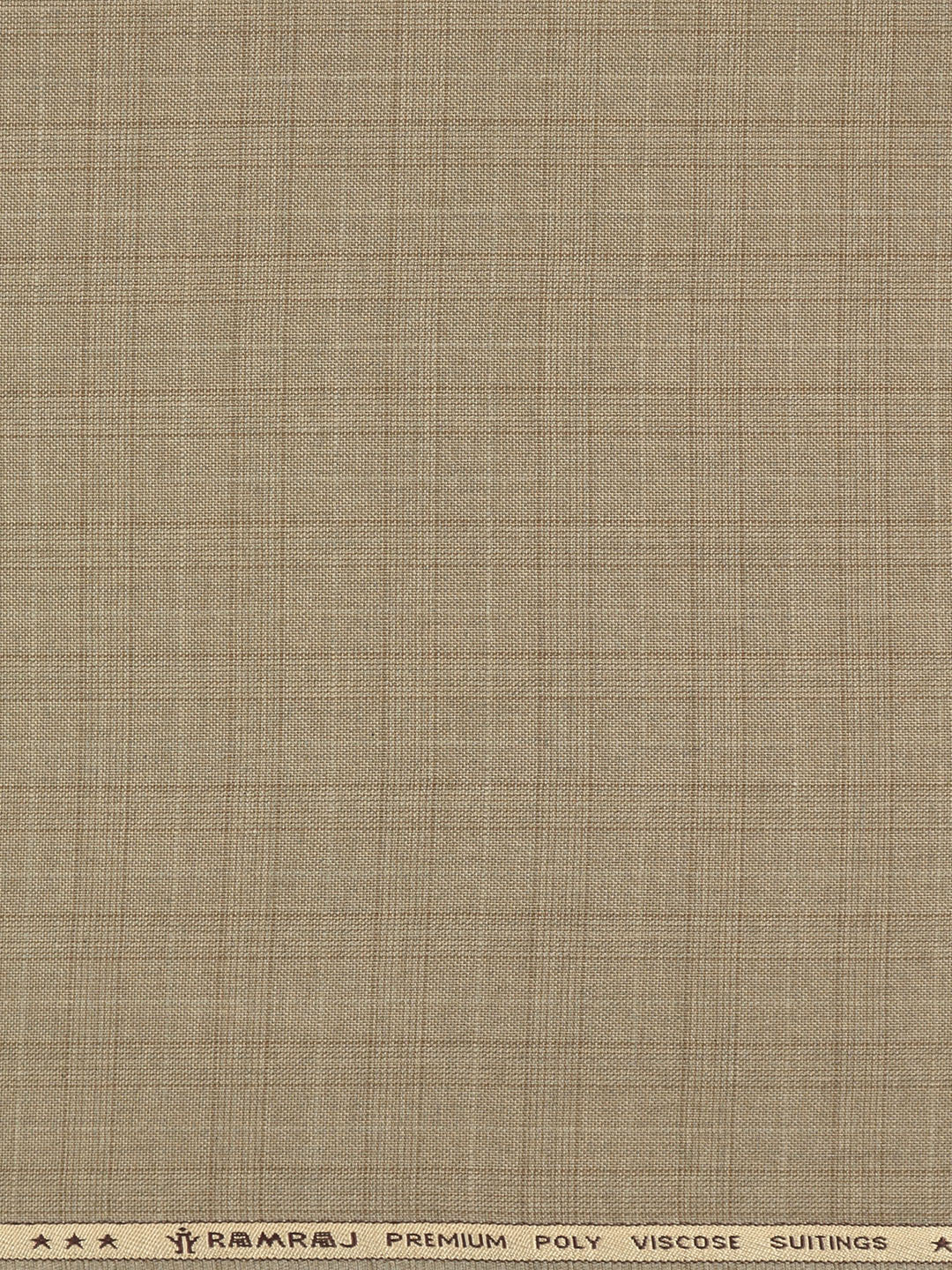 Poly Viscose Brown Checked Pants Fabric Golden Days