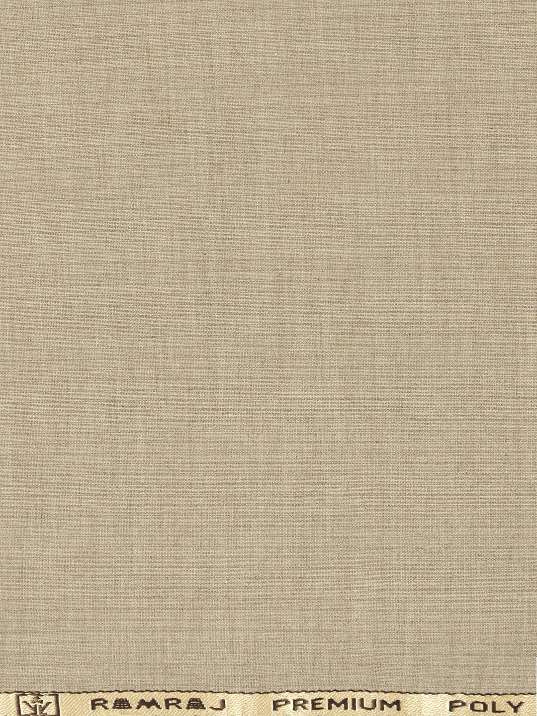 Poly Viscose Stretch Beige Striped Suiting Fabric Enable