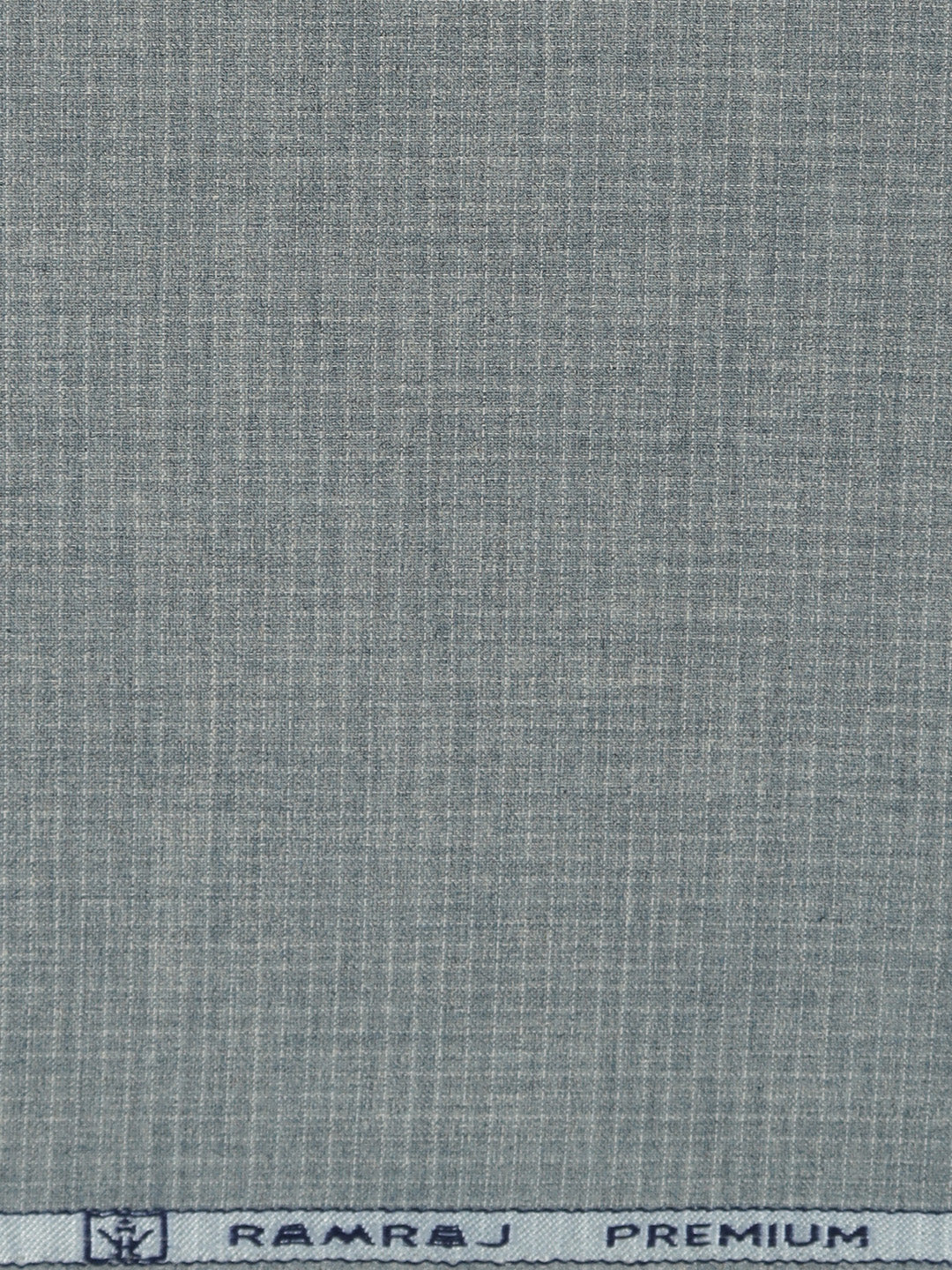 Poly Viscose Stretch Blusih Grey Checked Suiting Fabric Enable