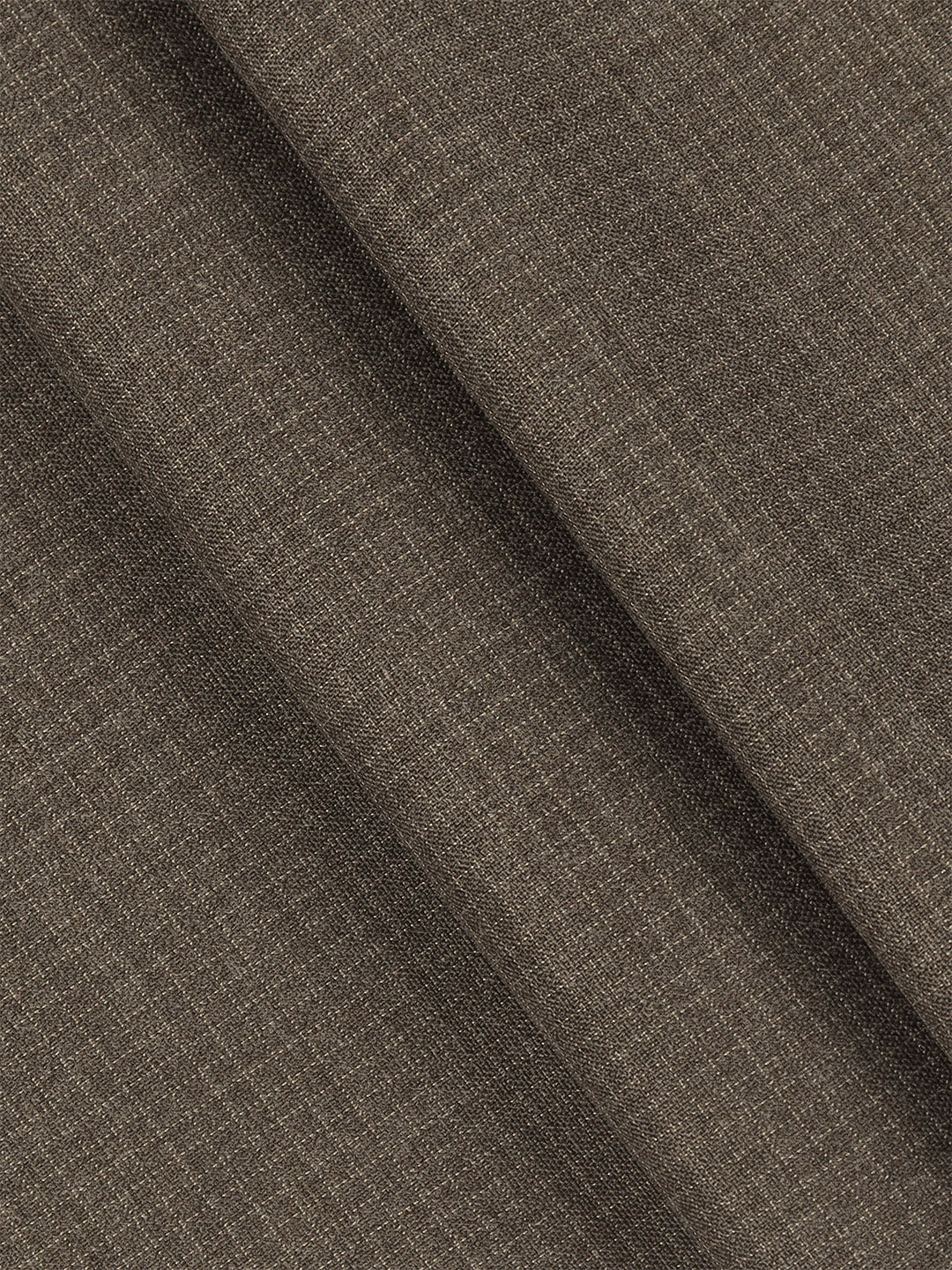 Poly Viscose Stretch Brown Checked Suiting Fabric Enable