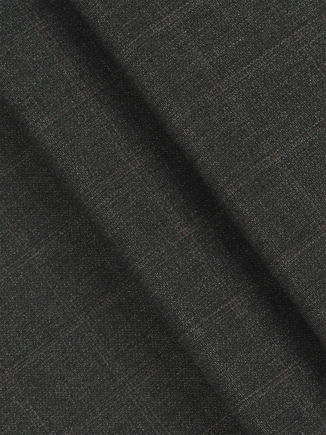 Poly Viscose Dark Grey Checked Pants Fabric Happy Days