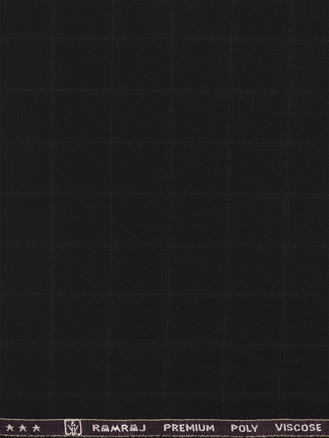 Poly-Viscose Dark Purple Checked Pants Fabric Happy Days