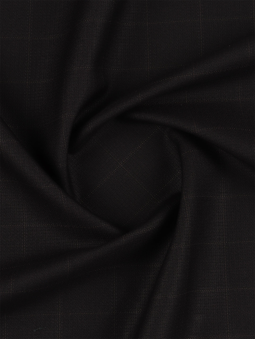 Poly-Viscose Dark Purple Checked Pants Fabric Happy Days
