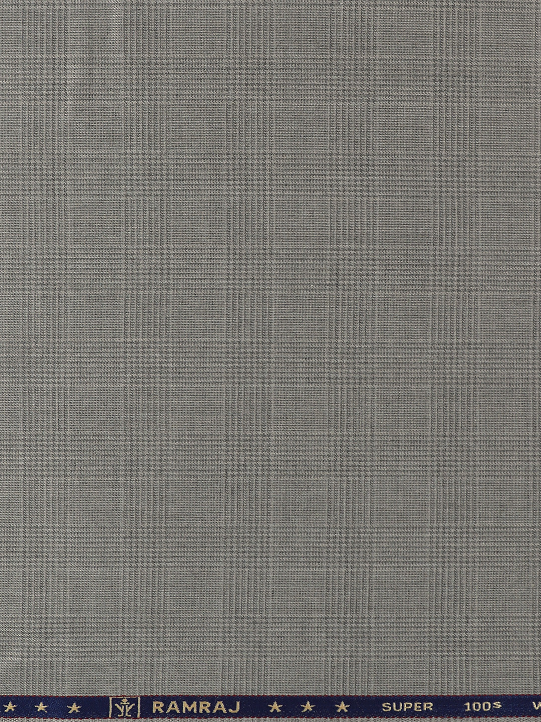 Premium Australian Merino Wool Blended Self Design Grey Suiting Fabric Mark Wool