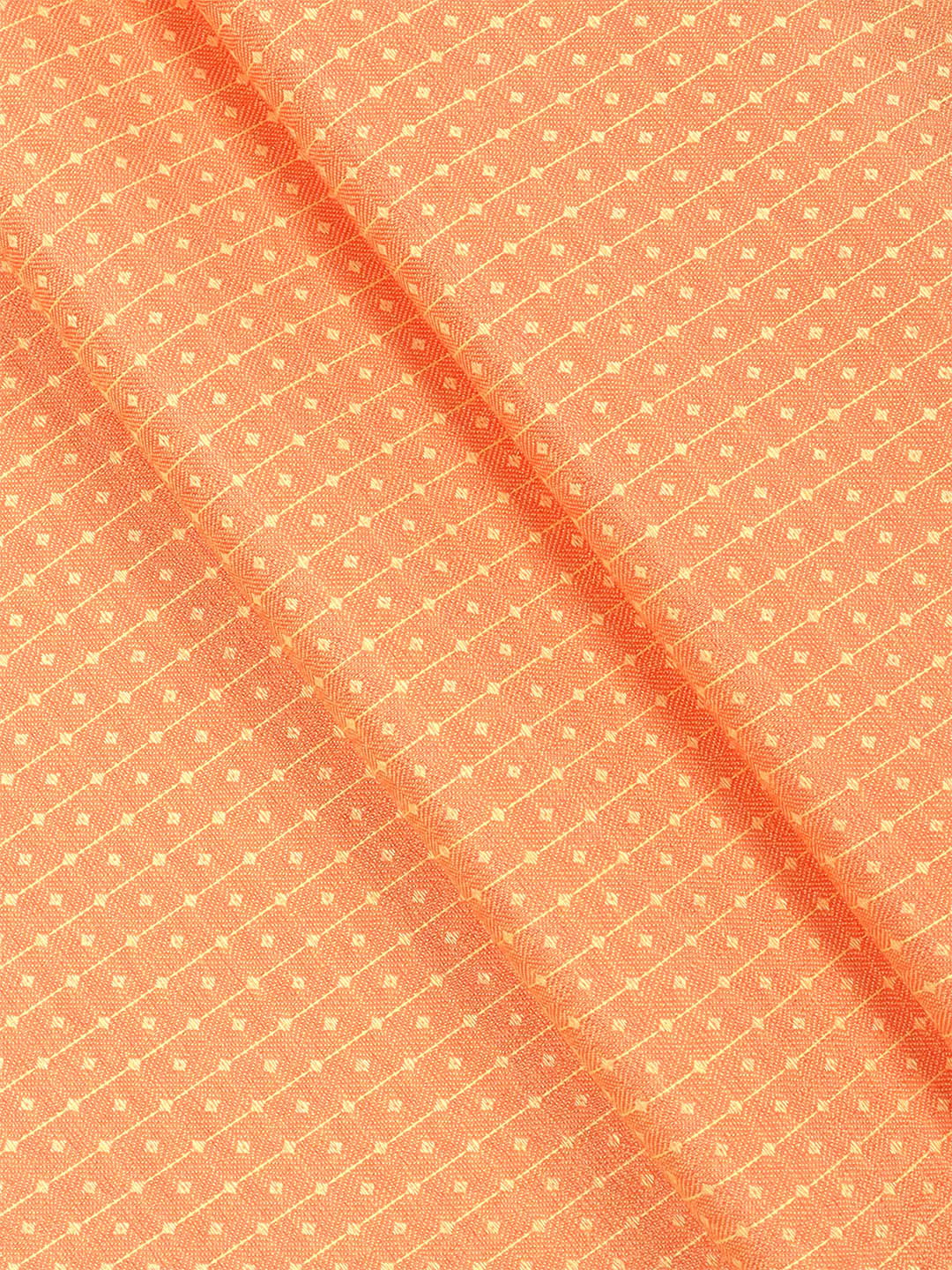 Cotton Blended Orange & Yellow Stripe Shirt Fabric High Style