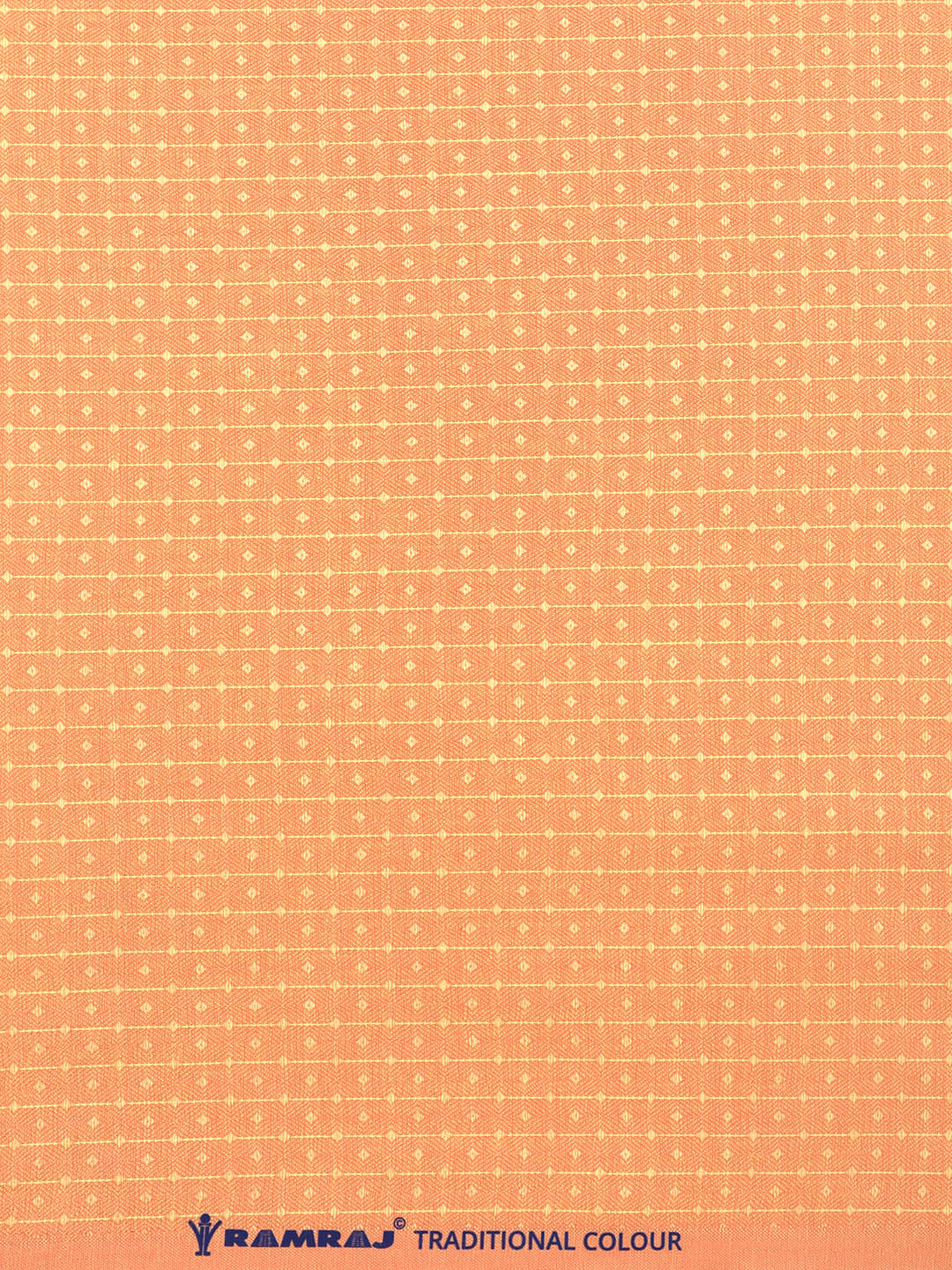 Cotton Blended Orange & Yellow Stripe Shirt Fabric High Style-Zoom view