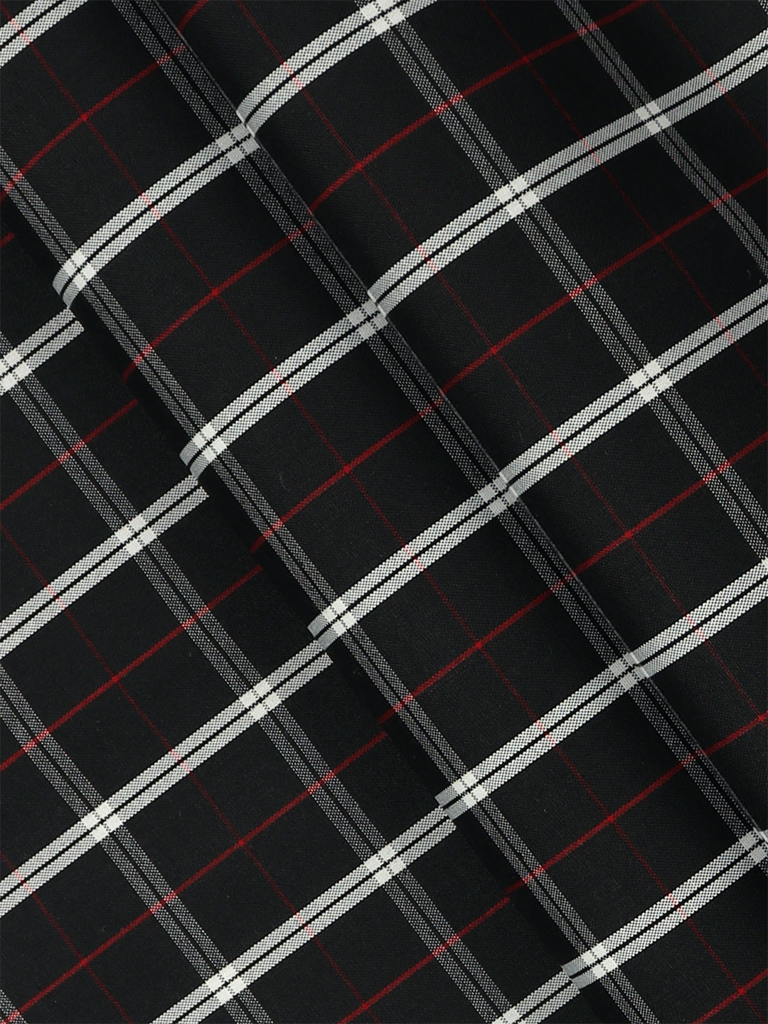 Cotton Black Check Shirt Fabric High Style