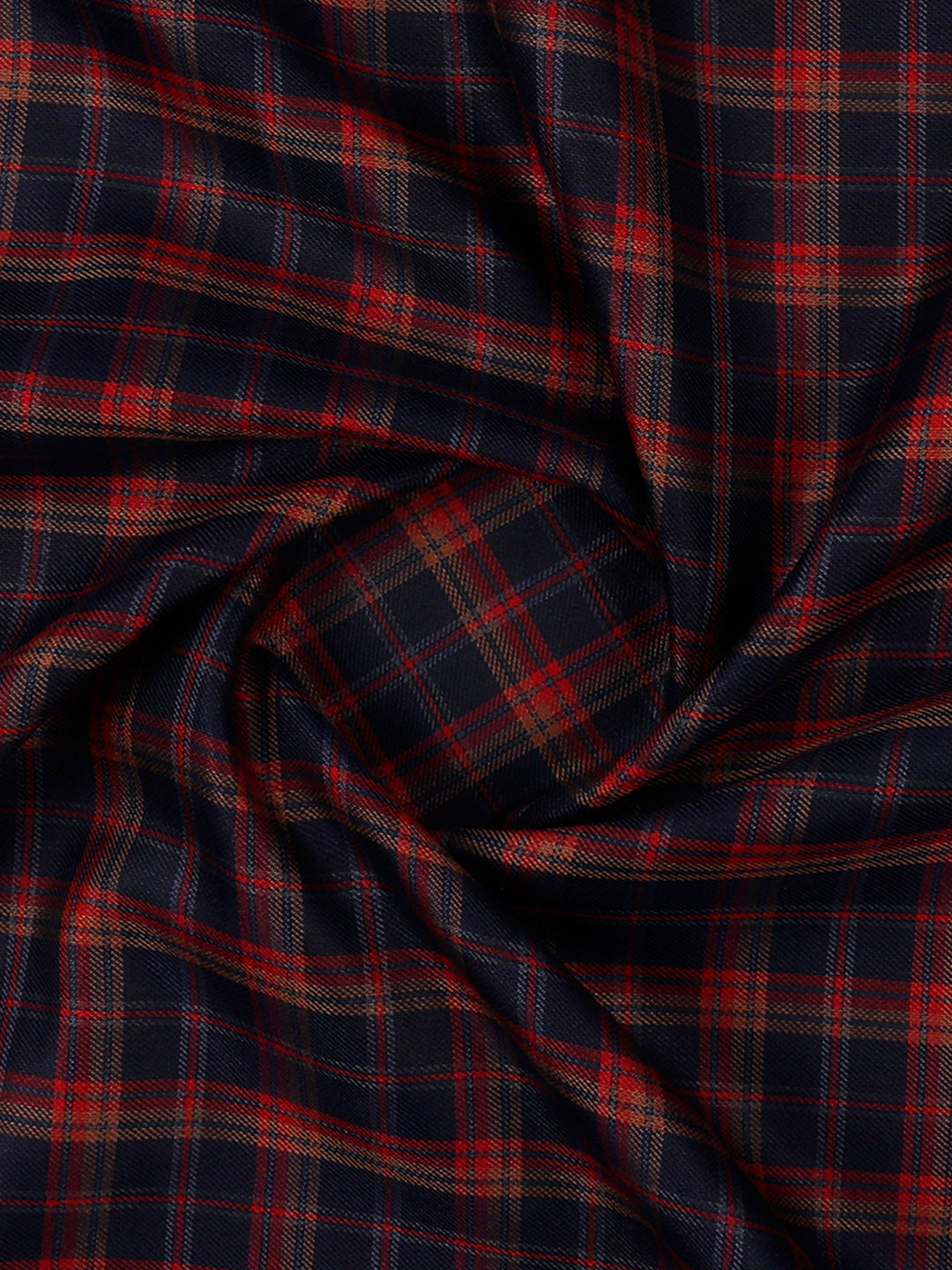 Cotton Red Check Shirt Fabric High Style
