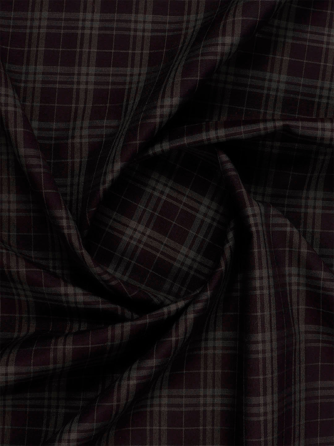 Cotton Violet Check Shirt Fabric High Style