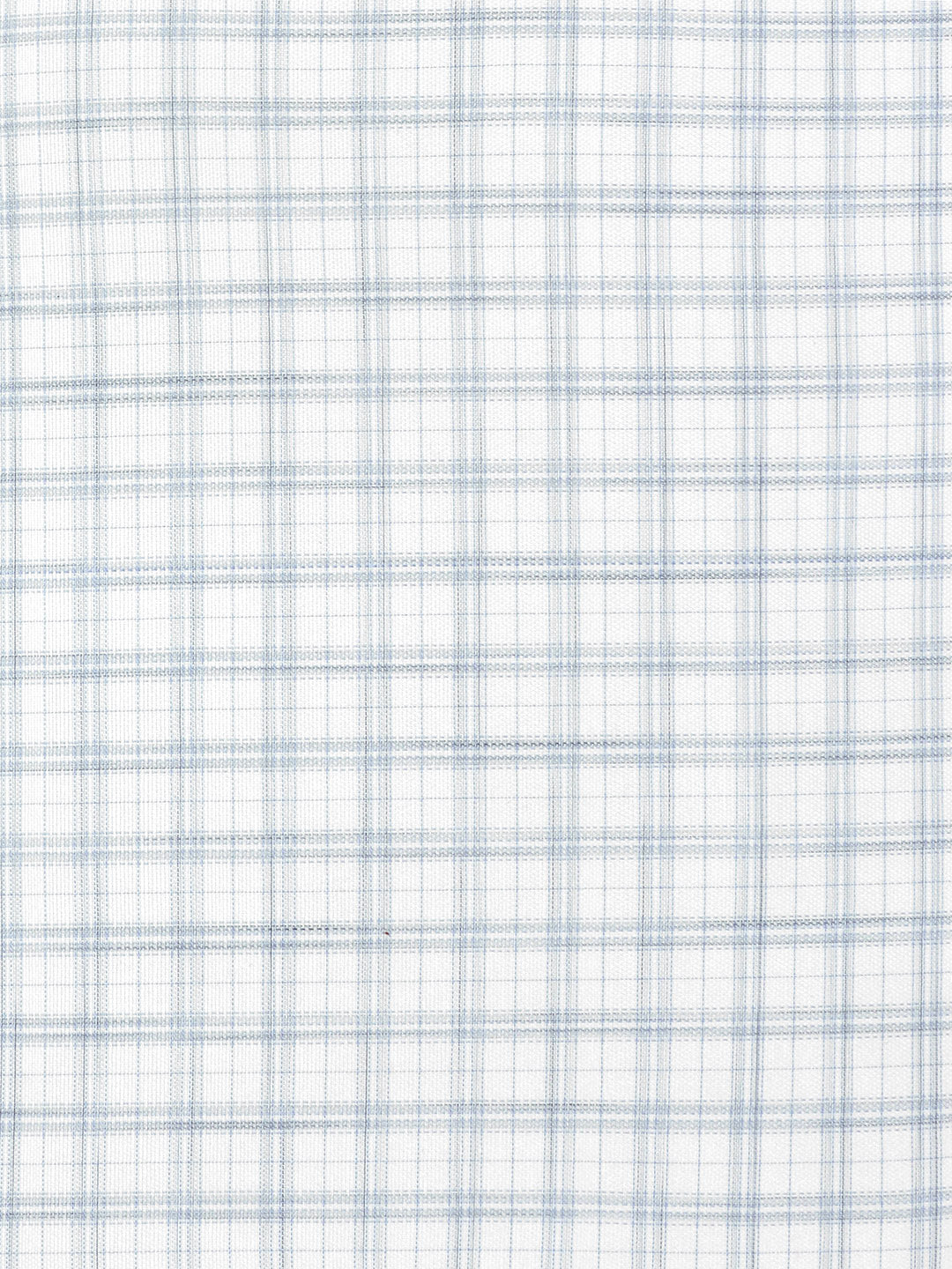 Cotton Rich Checked Shirt Fabric White with Blue High Style