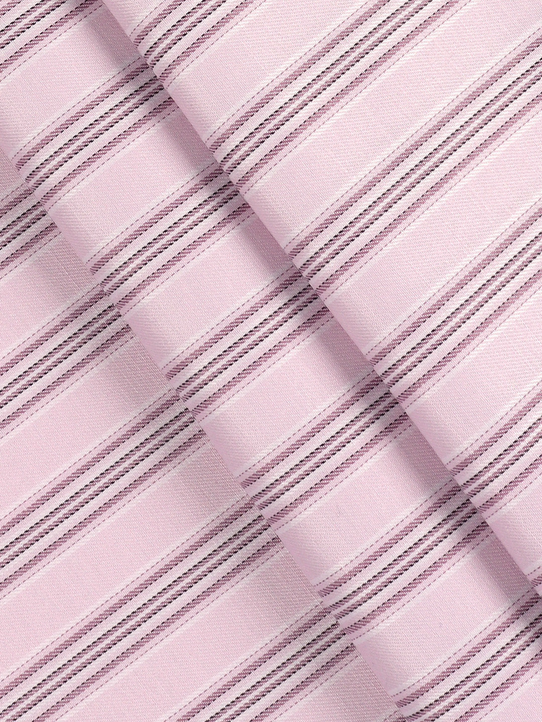 Men's Cotton Blend Striped Shirt Fabric Lavender High Style