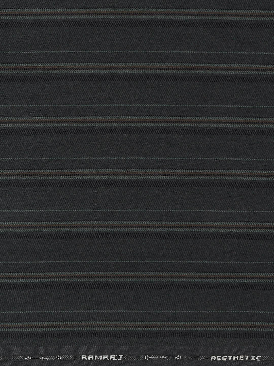 Cotton Blend Striped Shirt Fabric Green High Style