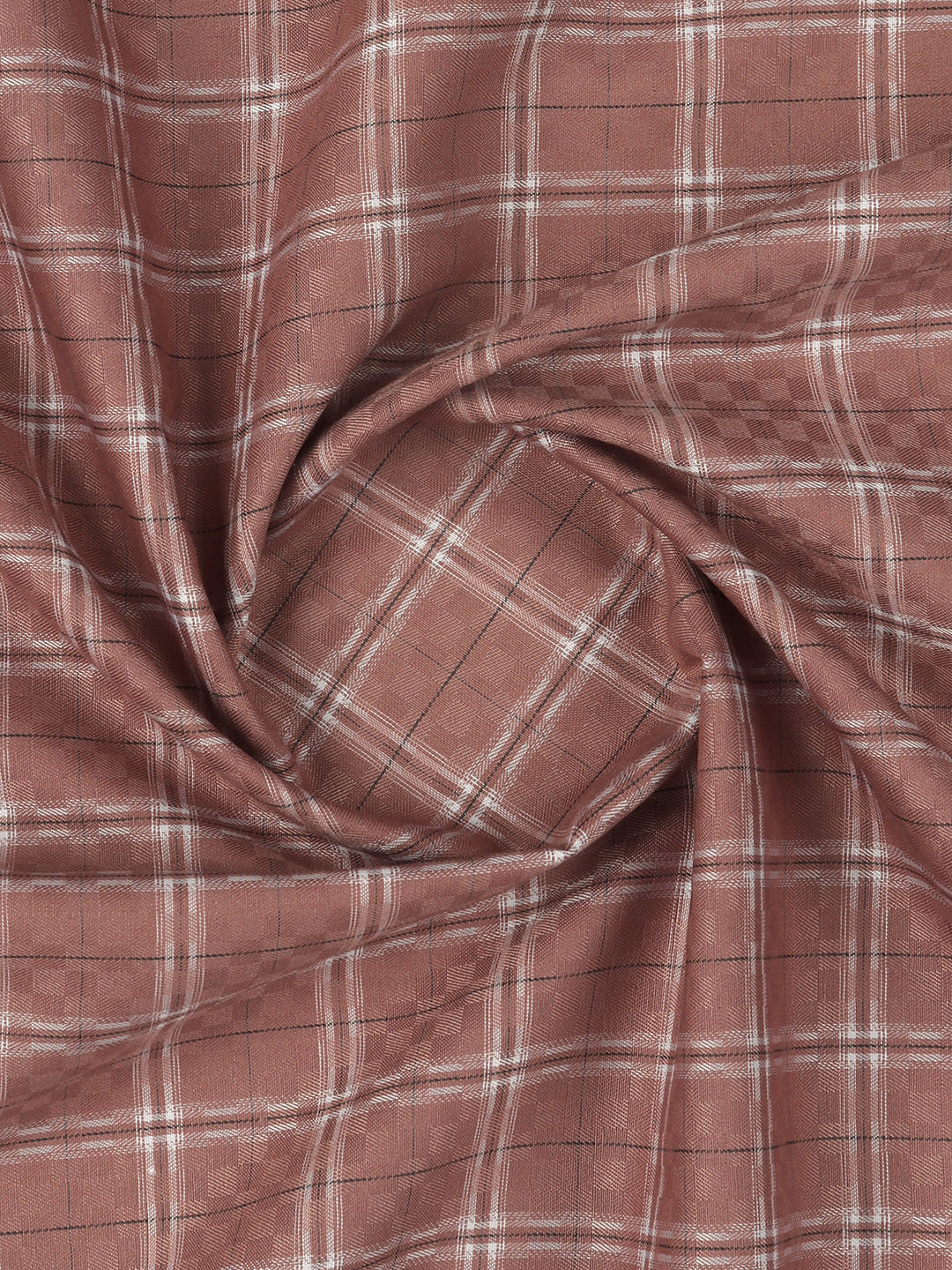 Men Cotton Rich Checked Shirt Fabric Pale Purple High Style