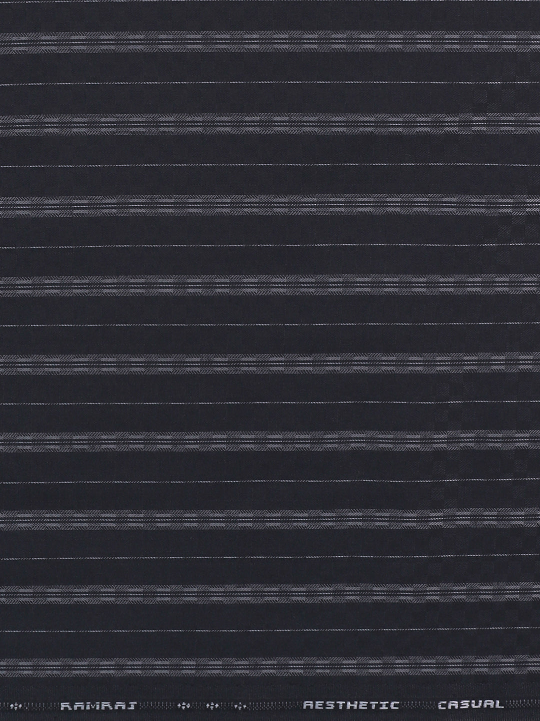 Men Cotton Rich Striped Shirt Fabric Dark Blue High Style