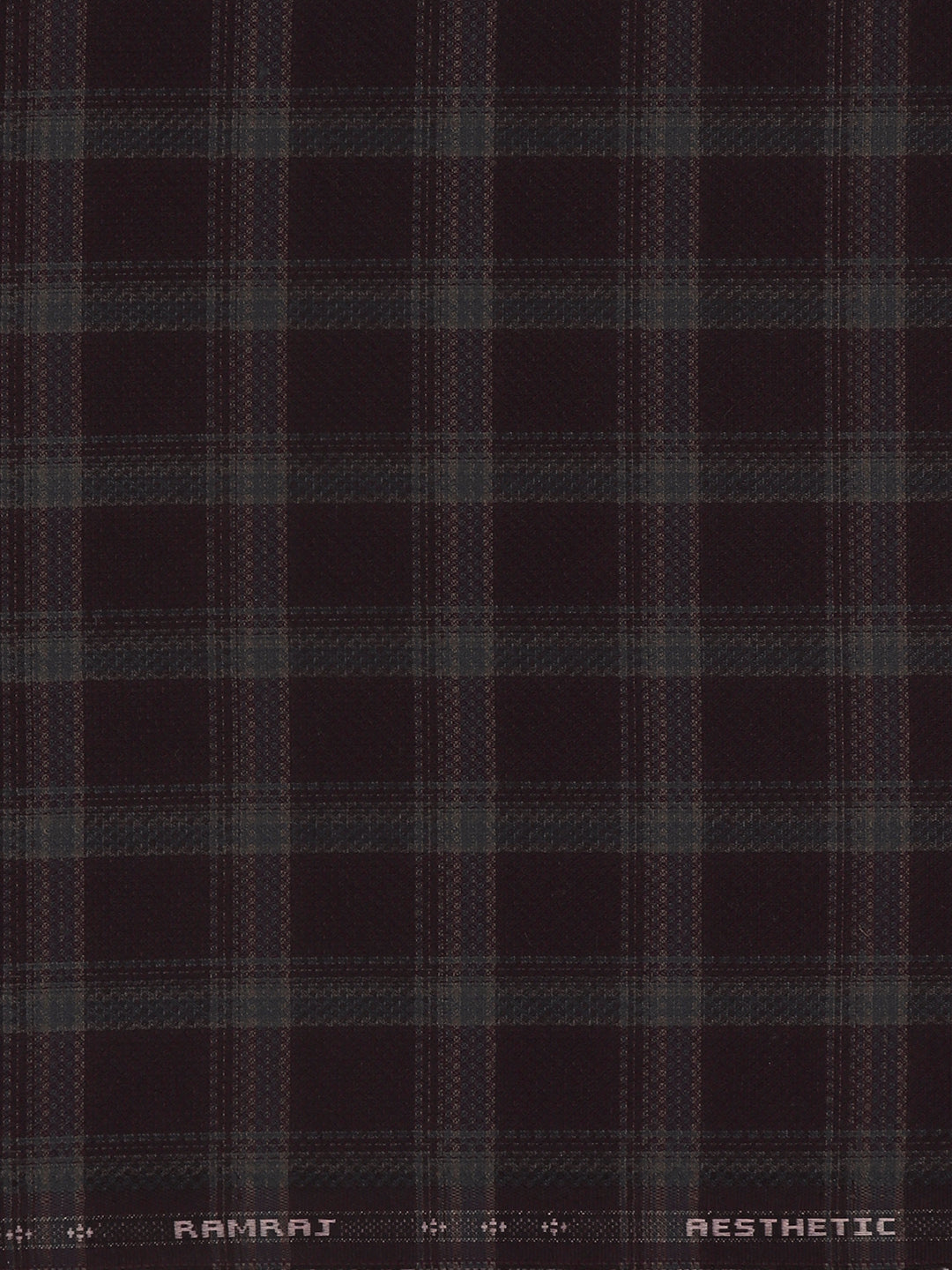 Men Cotton Rich Checked Dark Purple Shirt Fabric High Style