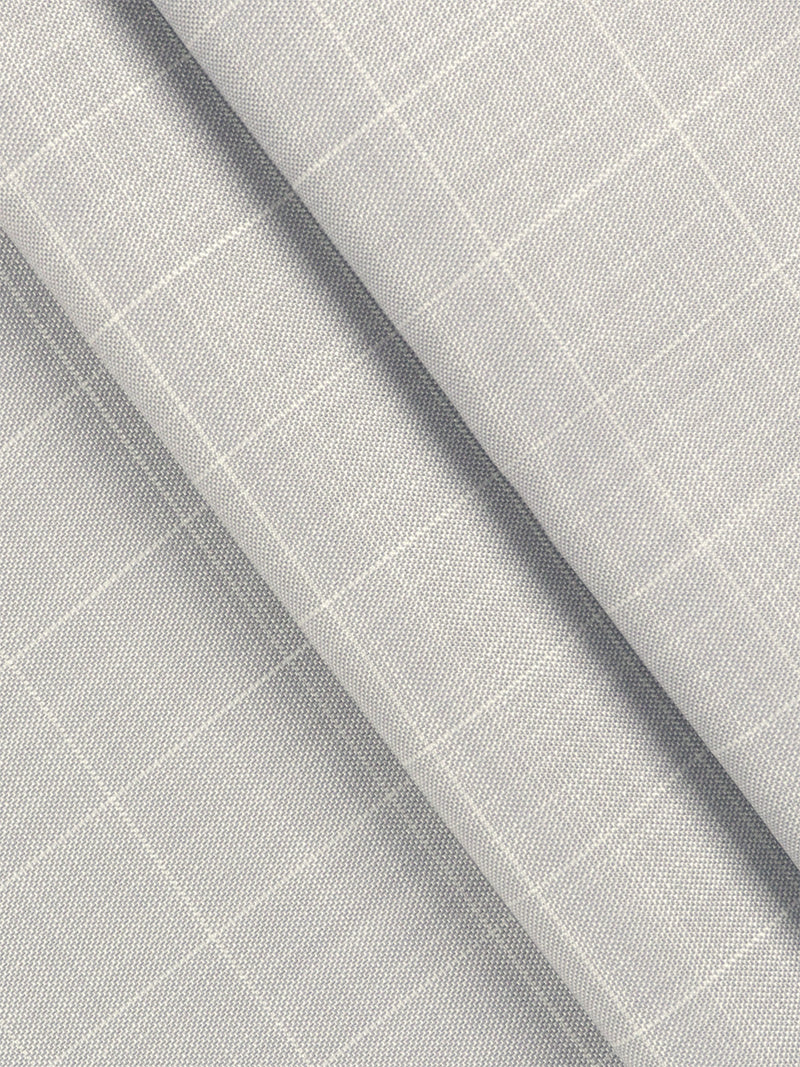 Premium Cotton Colour Grey Checked Pants Fabric Honey Day