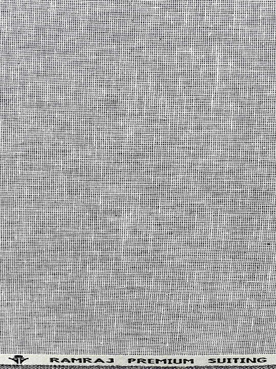 Premium Cotton White With Black Colour Checked Pants Fabric Lanvin 006