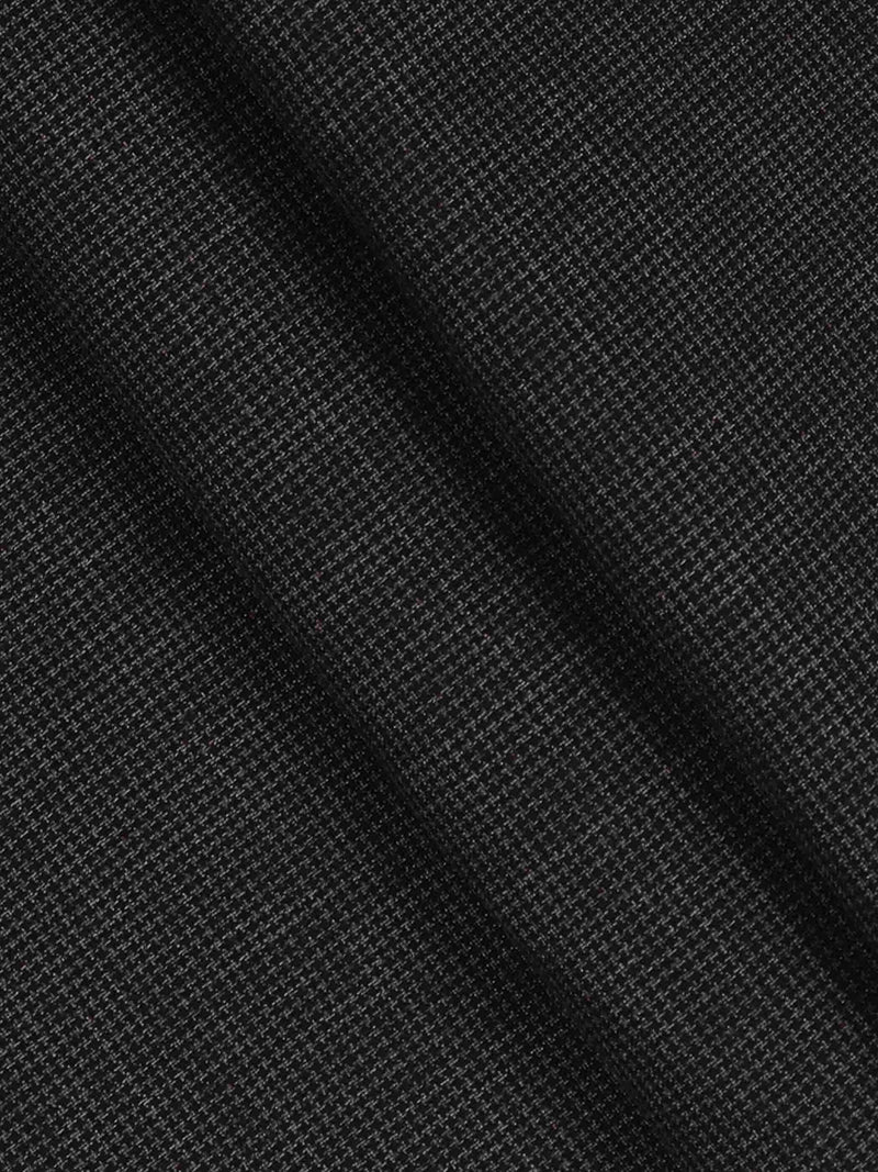 Premium Australian Merino Wool Blended Colour Checked Pants Fabric Dark Grey Mark Wool