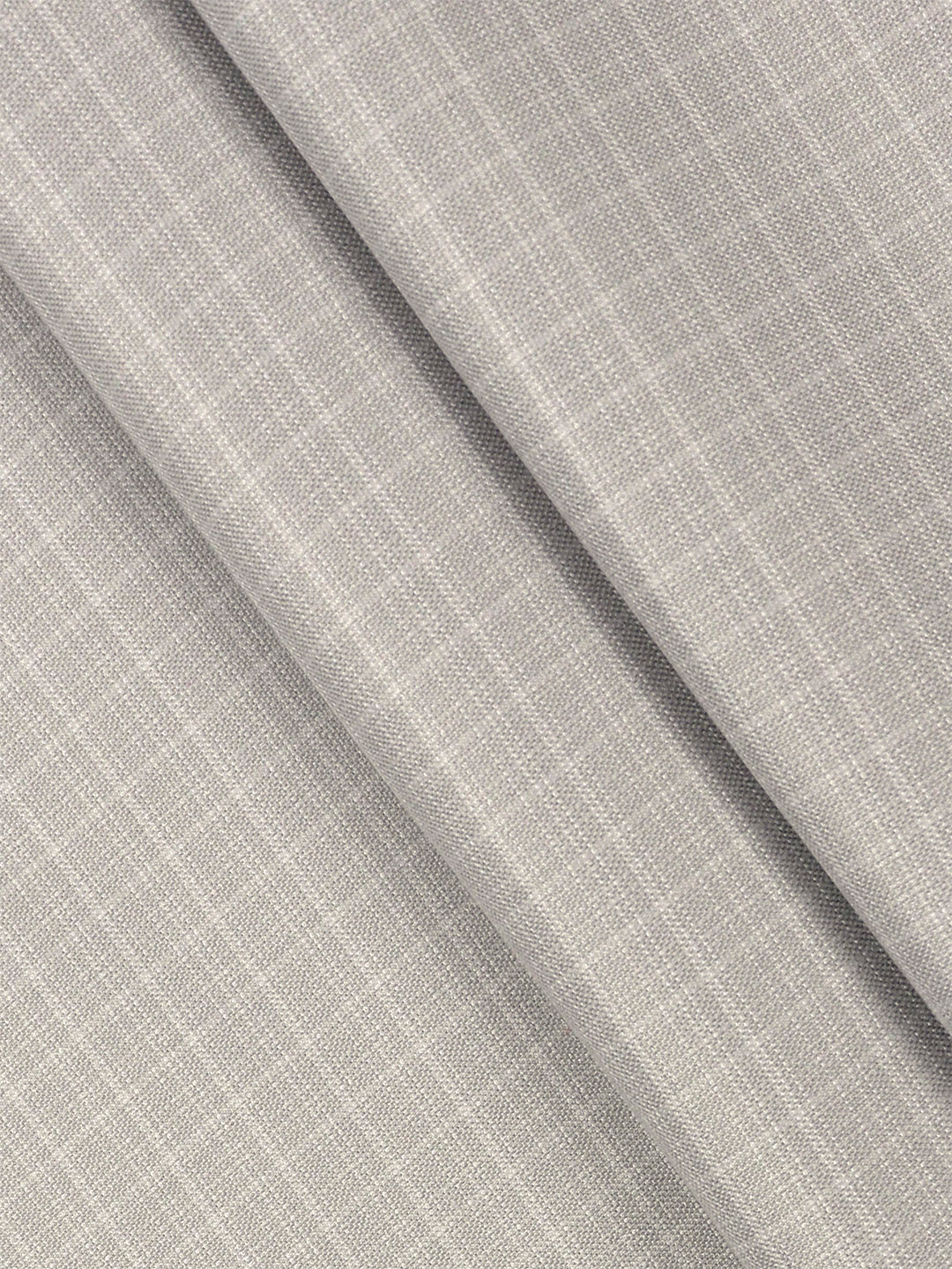 Cotton Checked Smart Elegant Look Grey Suiting Fabric-Icle Stretch