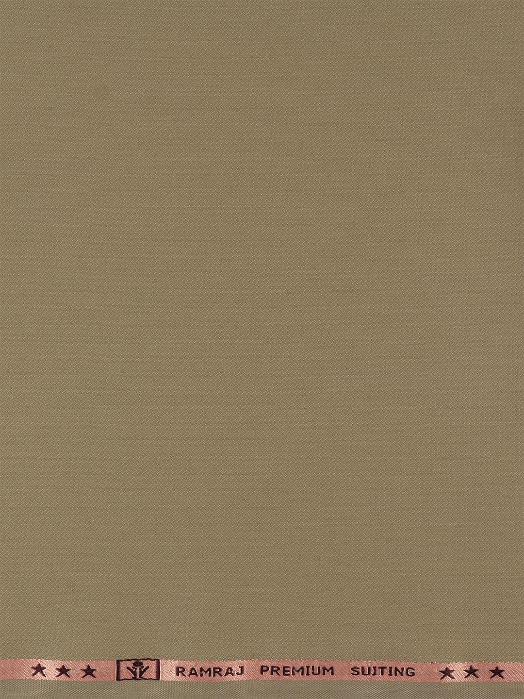 Poly Viscose Light Brown Self Design Suiting Fabric ALL Days