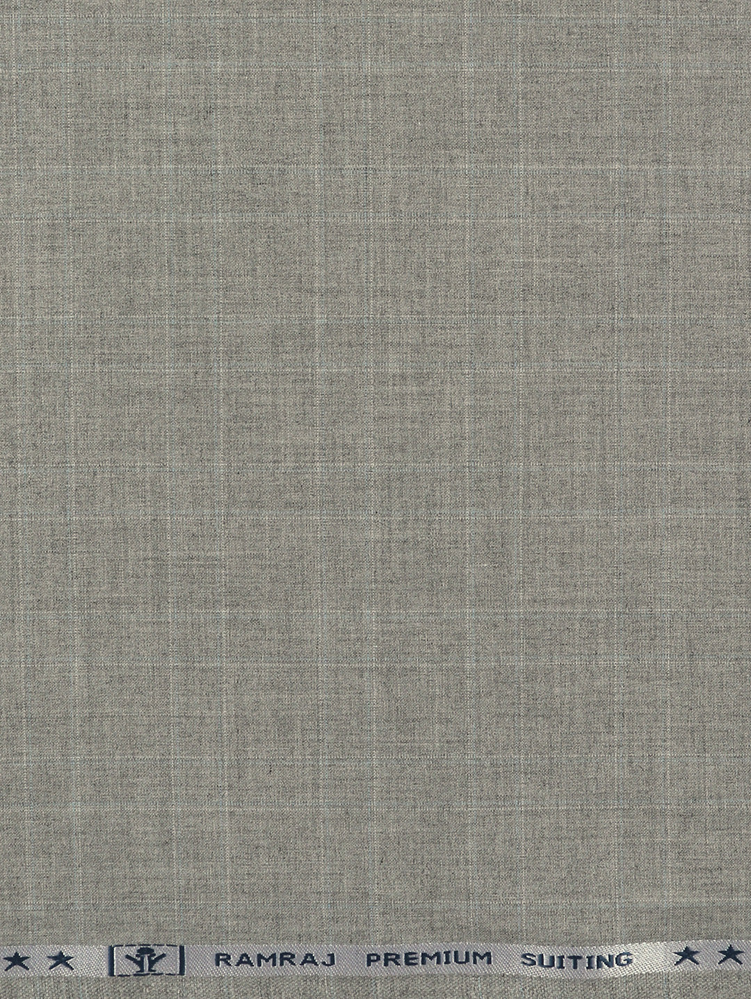 Poly Viscose Checked Suiting Fabric Ash Grey Golden Days