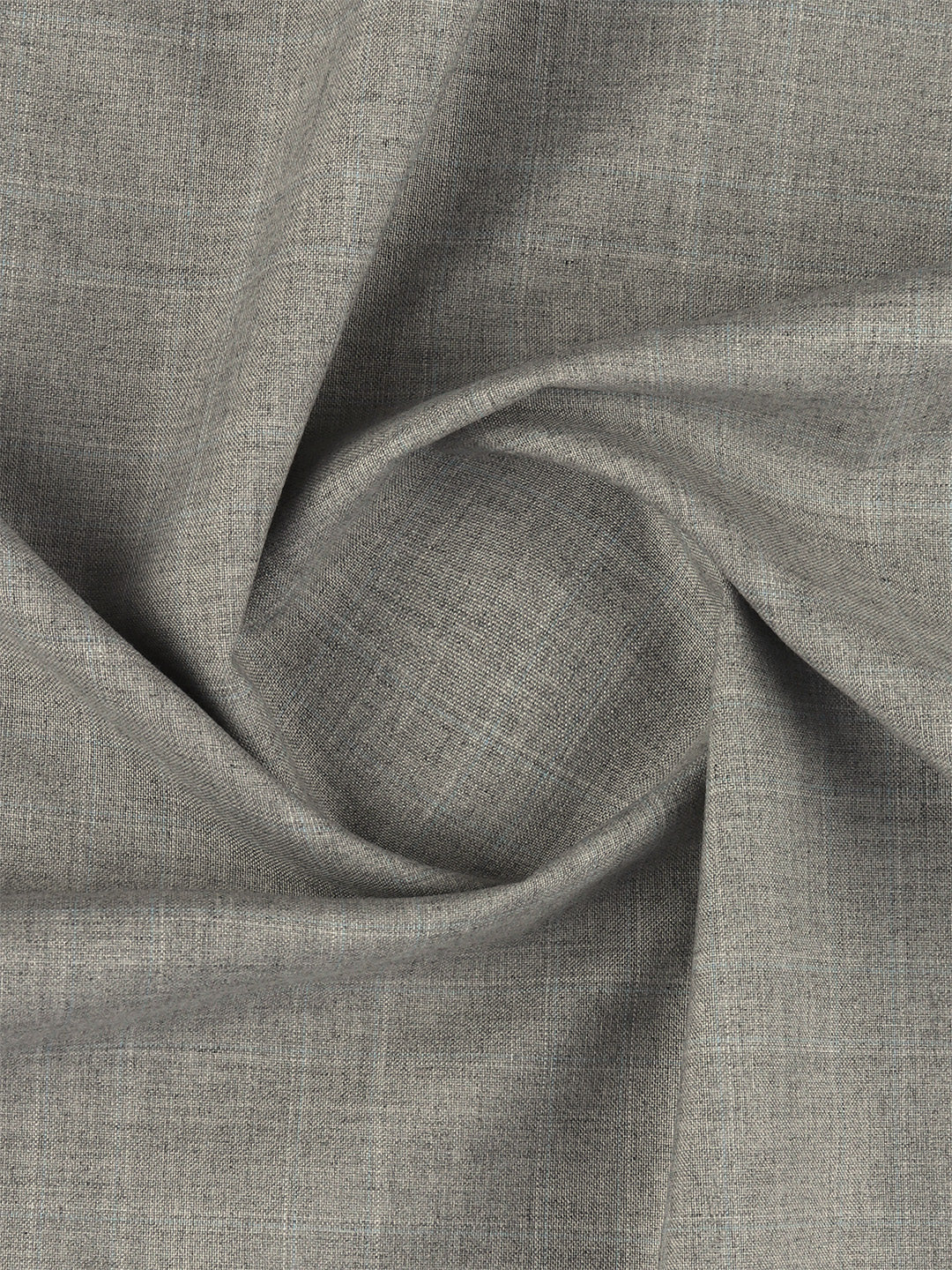 Poly Viscose Checked Suiting Fabric Ash Grey Golden Days