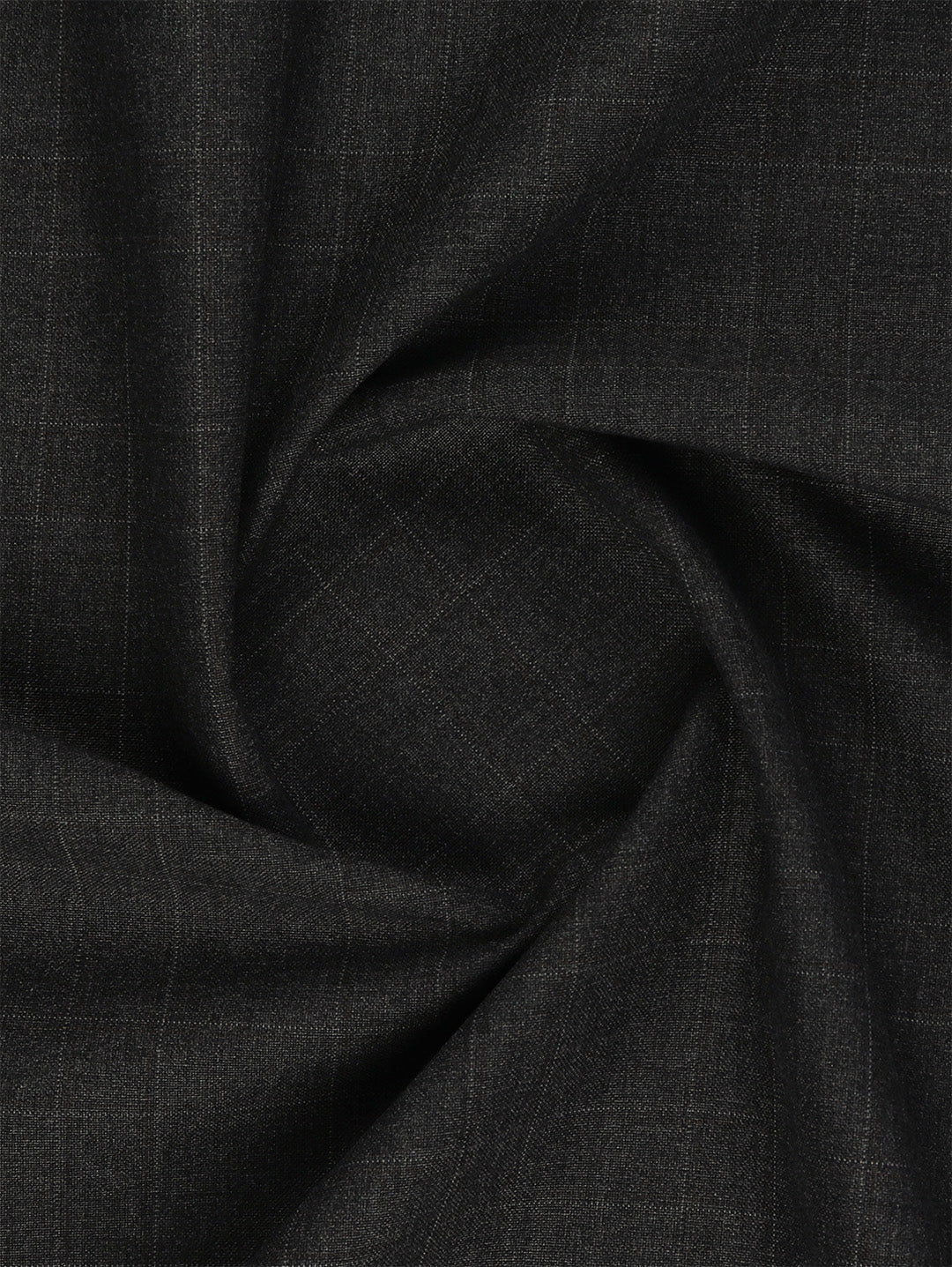Poly Viscose Checked Suiting Fabric Grey Golden Days