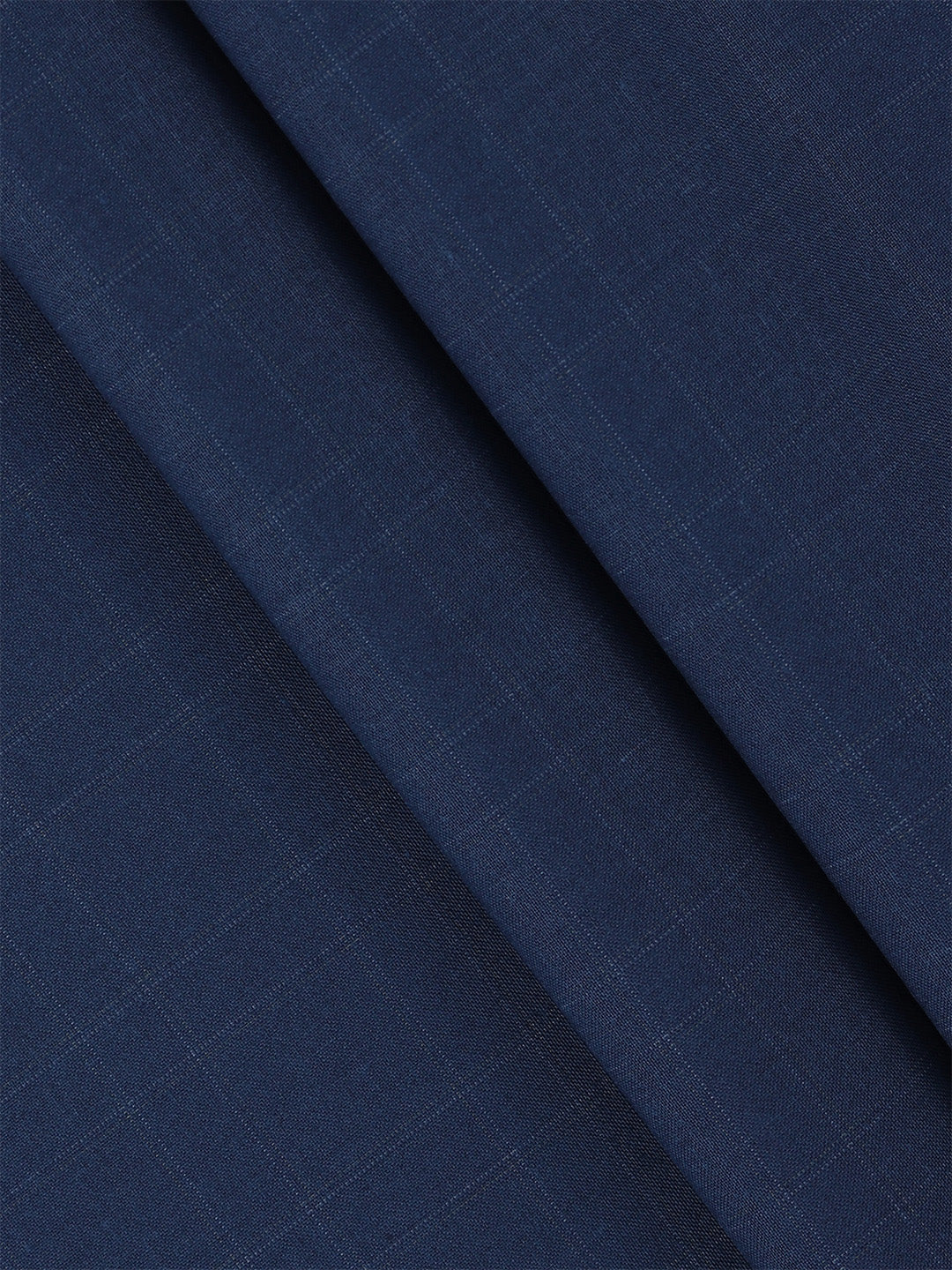 Poly Viscose Checked Suiting Fabric Dark Blue Golden Days