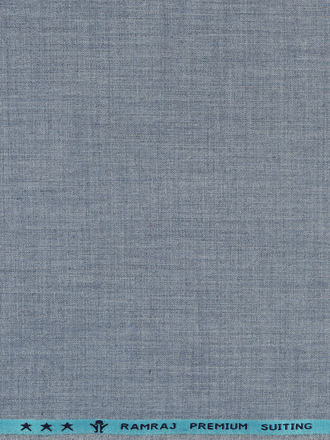 Men Poly Viscose Blend Plain Pants Fabric Light Blue Golden Days